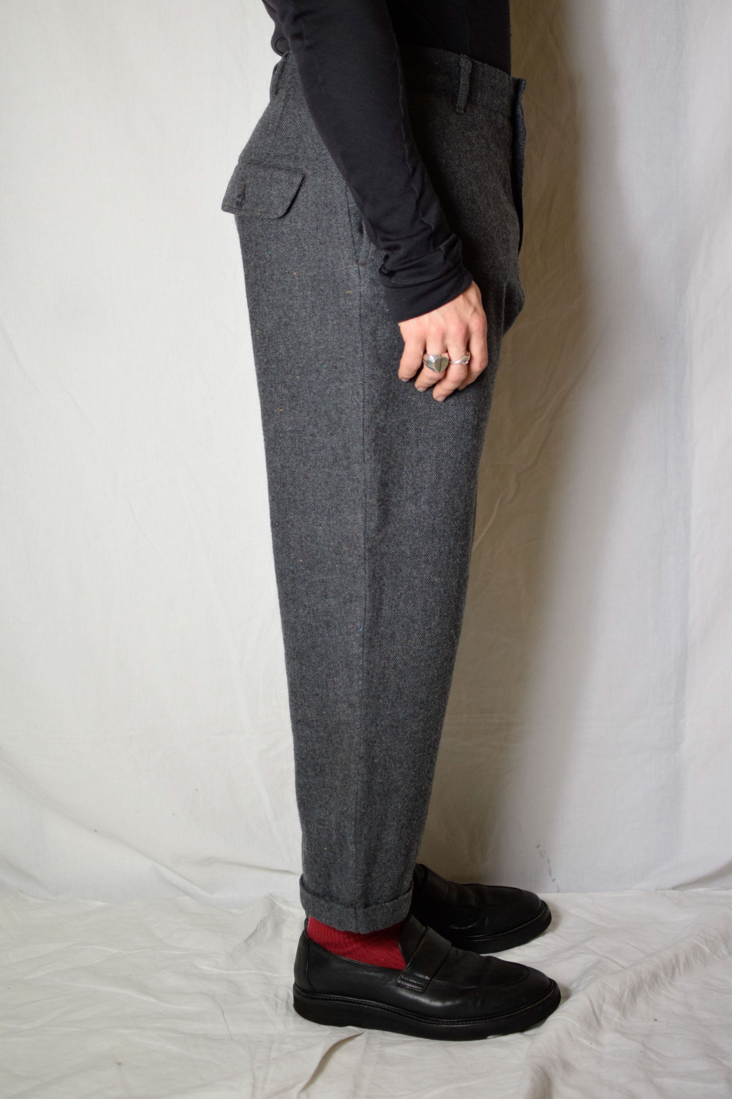 Yohji Yamamoto YYPH AW11 Wool Herringbone Pants - HP-P35-102 Size US 32 / EU 48 - 6 Thumbnail