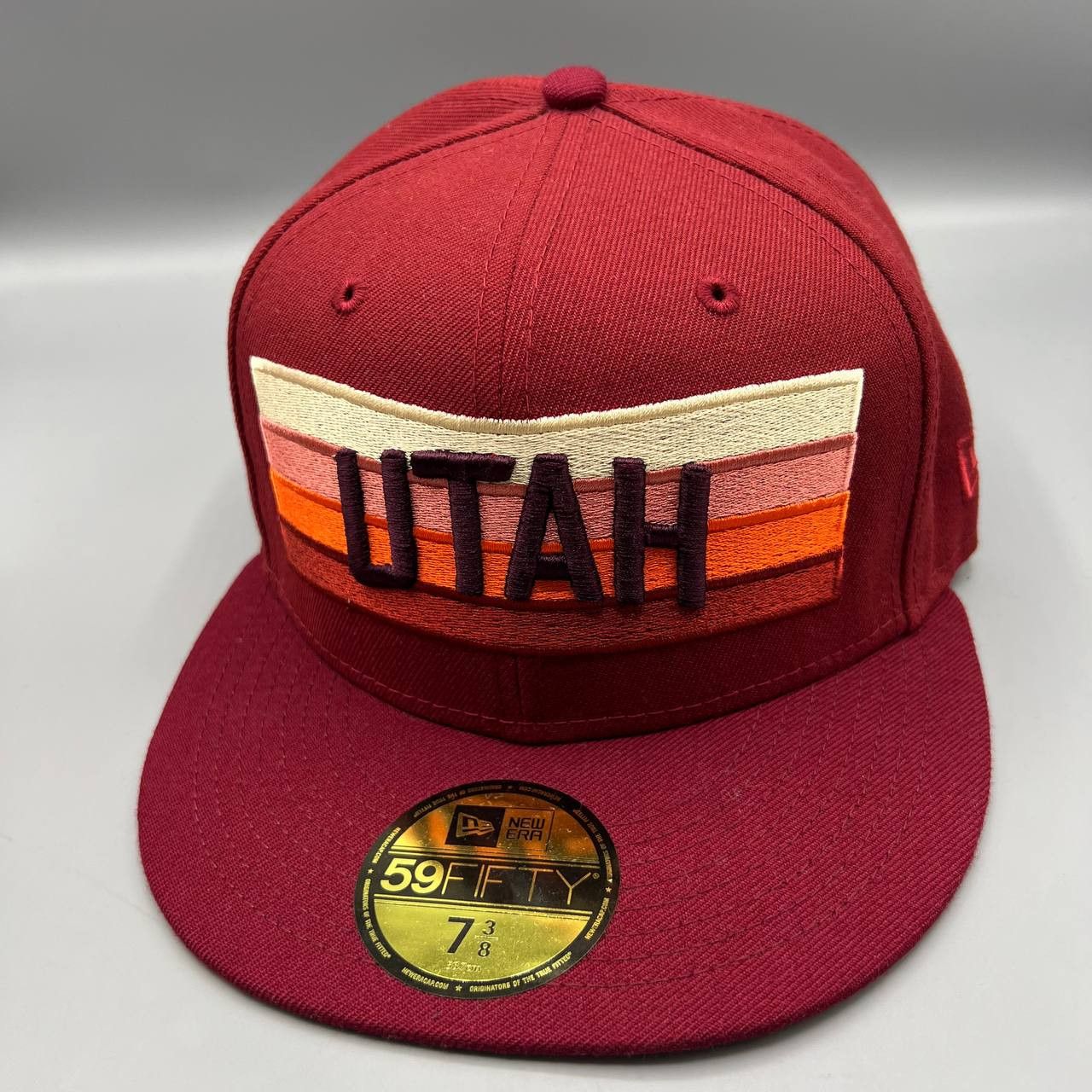 New Era Utah Jazz Hat Men 7 3/8 Embroidered 59Fifty New Era Fitted Size ONE SIZE - 3 Thumbnail