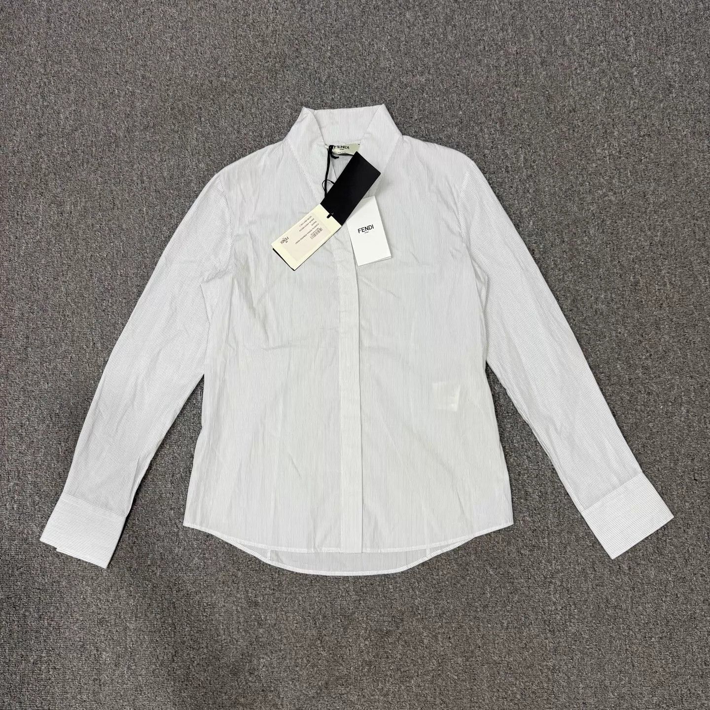 Fendi Fendi Striped Long Sleeve Shirt 40 Unused W/Tags Size S / US 4 / IT 40 - 1 Thumbnail