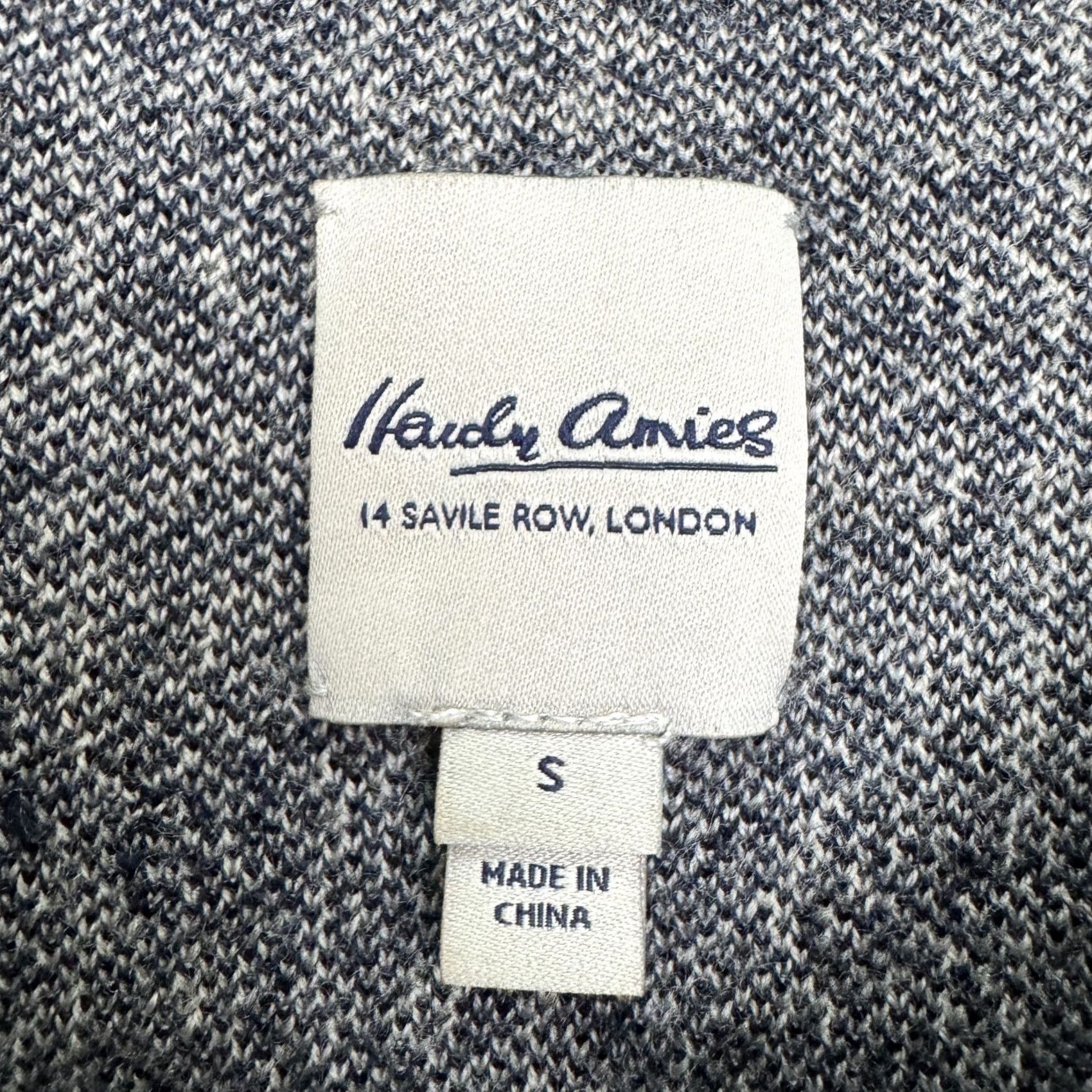 Hardy Amies Hardy Amies Sweater Men Small Navy Merino Wool Geometric Crew Neck Pullover Knit Size US S / EU 44-46 / 1 - 7 Thumbnail