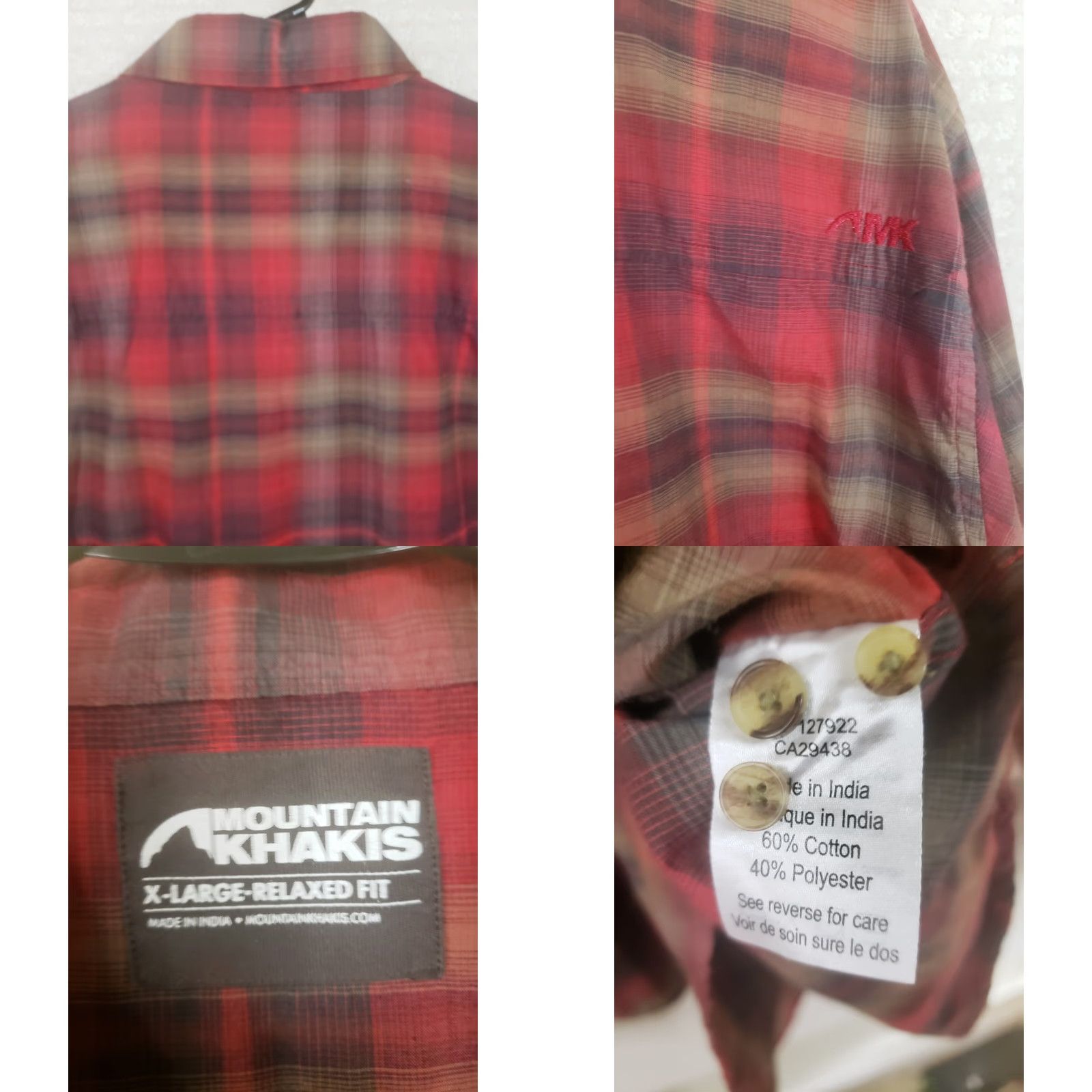 Mountain Khakis Mountain Khakis Shirt Men's XL Red Plaid Long Sleeve Button Up Flannel Relaxed F Size US XL / EU 56 / 4 - 8 Thumbnail