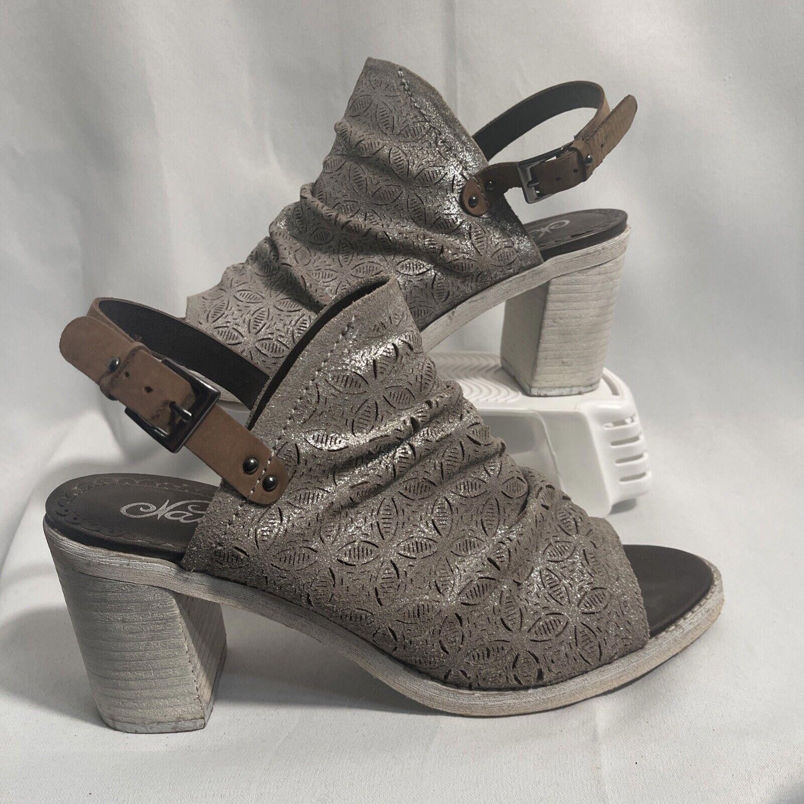 Designer Naughty Monkey 10 Leather Heels Ankle Bootie Gray Size US 10 / IT 40 - 2 Thumbnail