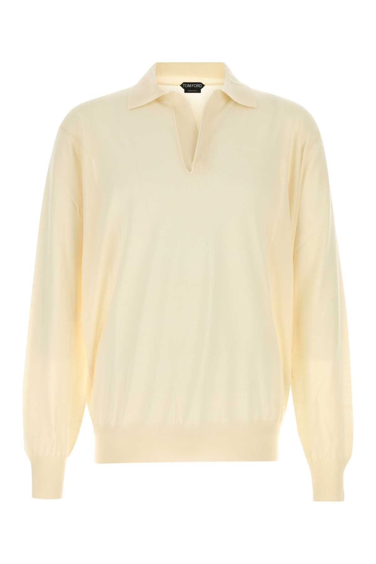 Tom Ford Ivory Cashmere Polo Shirt Size US L / EU 52-54 / 3 - 1 Thumbnail