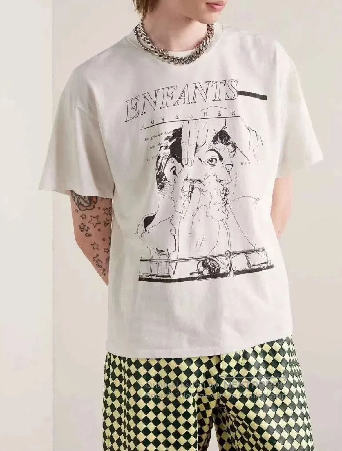 Enfants Riches Deprimes ERD 23FW White Shaving Print Short Sleeve. Size US L / EU 52-54 / 3 - 2 Thumbnail
