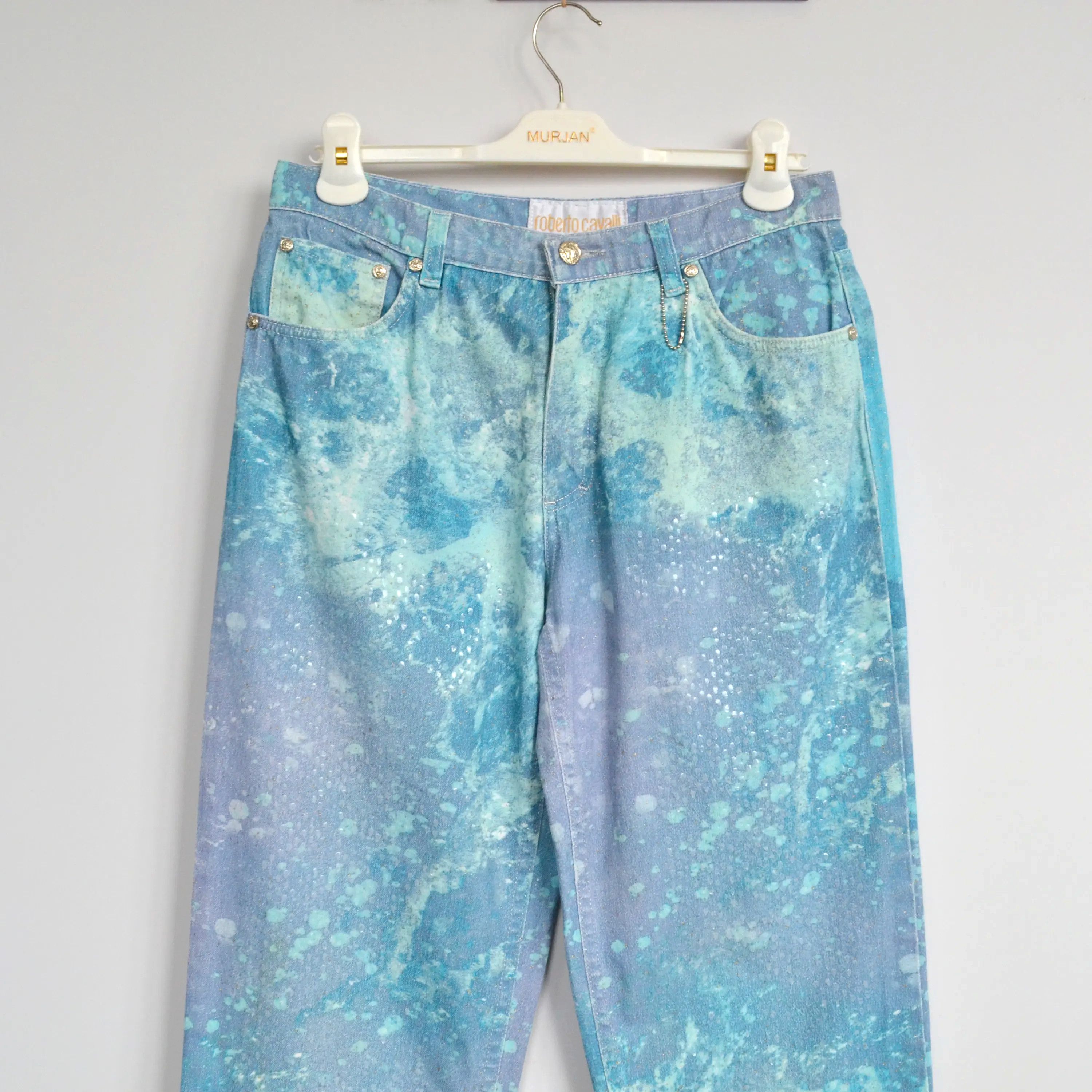 Roberto Cavalli Roberto Cavalli Jeans Pants Scale Blue Purple Vintage '99 Size US 32 / EU 48 - 5 Thumbnail