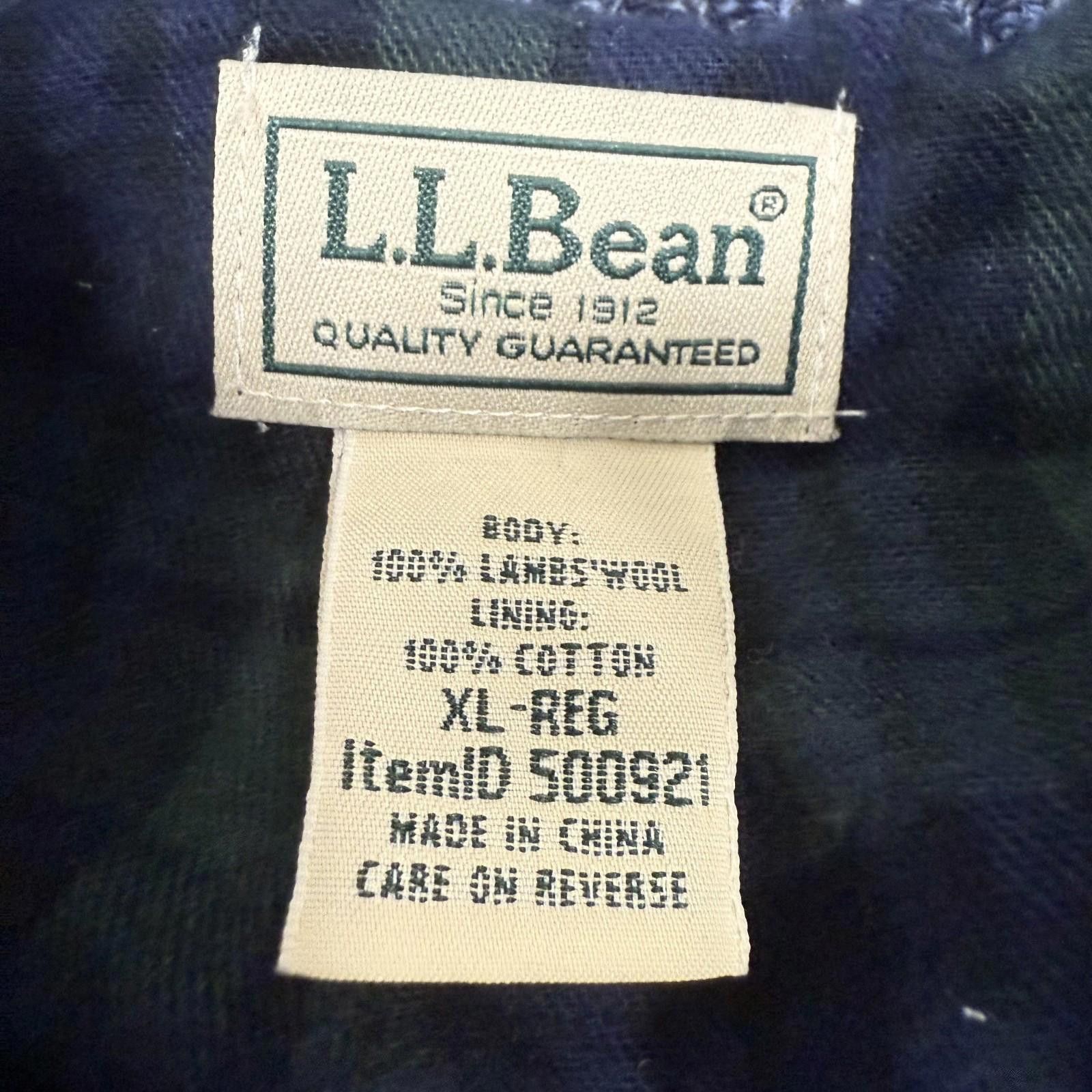 L.L. Bean LL Bean Sweater Jacket Mens XL Plaid Lined Lambs Wool Zip Size US XL / EU 56 / 4 - 3 Thumbnail