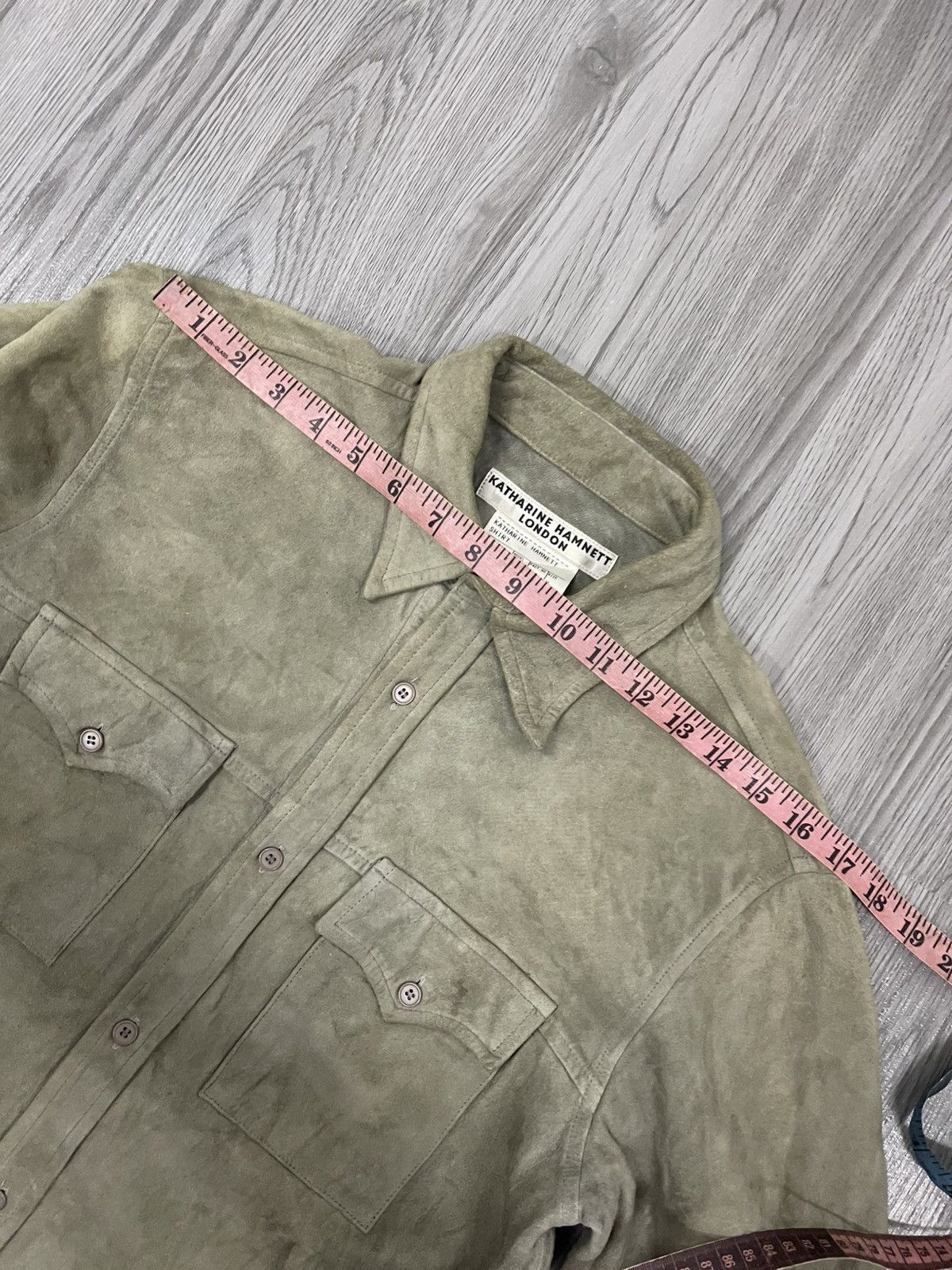 Japanese Brand × Katharine Hamnett London × Vintage GoatSkin Button Shirt Size US S / EU 44-46 / 1 - 11 Thumbnail