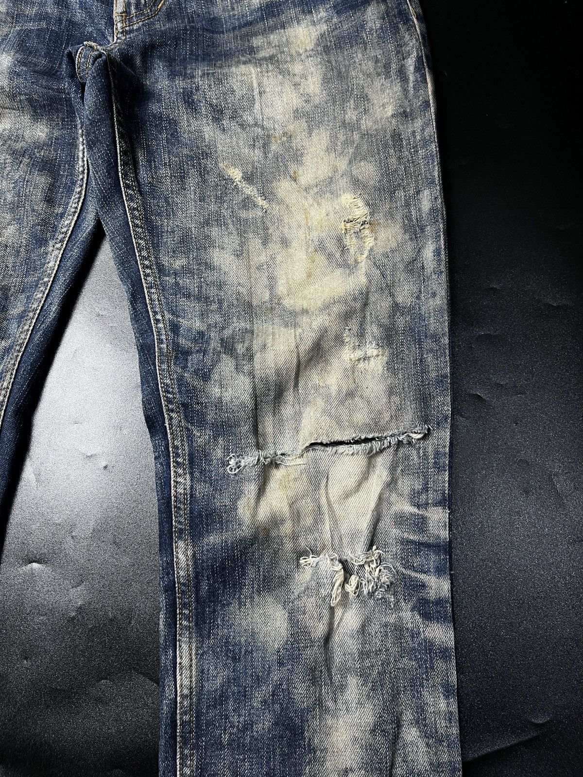 Lad Musician Archive Lad Musician Acid Bleach Distressed Skinny Jeans Size US 30 / EU 46 - 5 Thumbnail