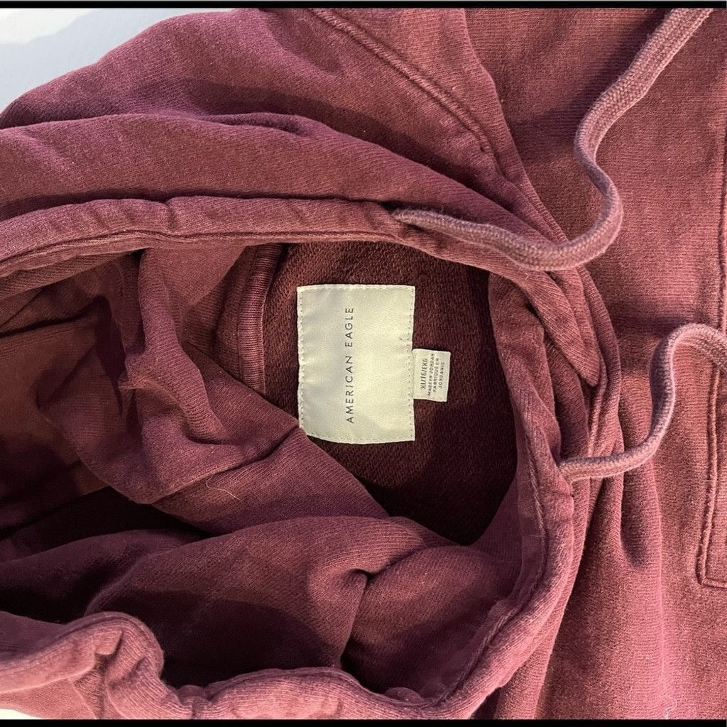 American Eagle Outfitters American Eagle Men’s Burgundy Hoodie Size XL Size US XL / EU 56 / 4 - 3 Thumbnail