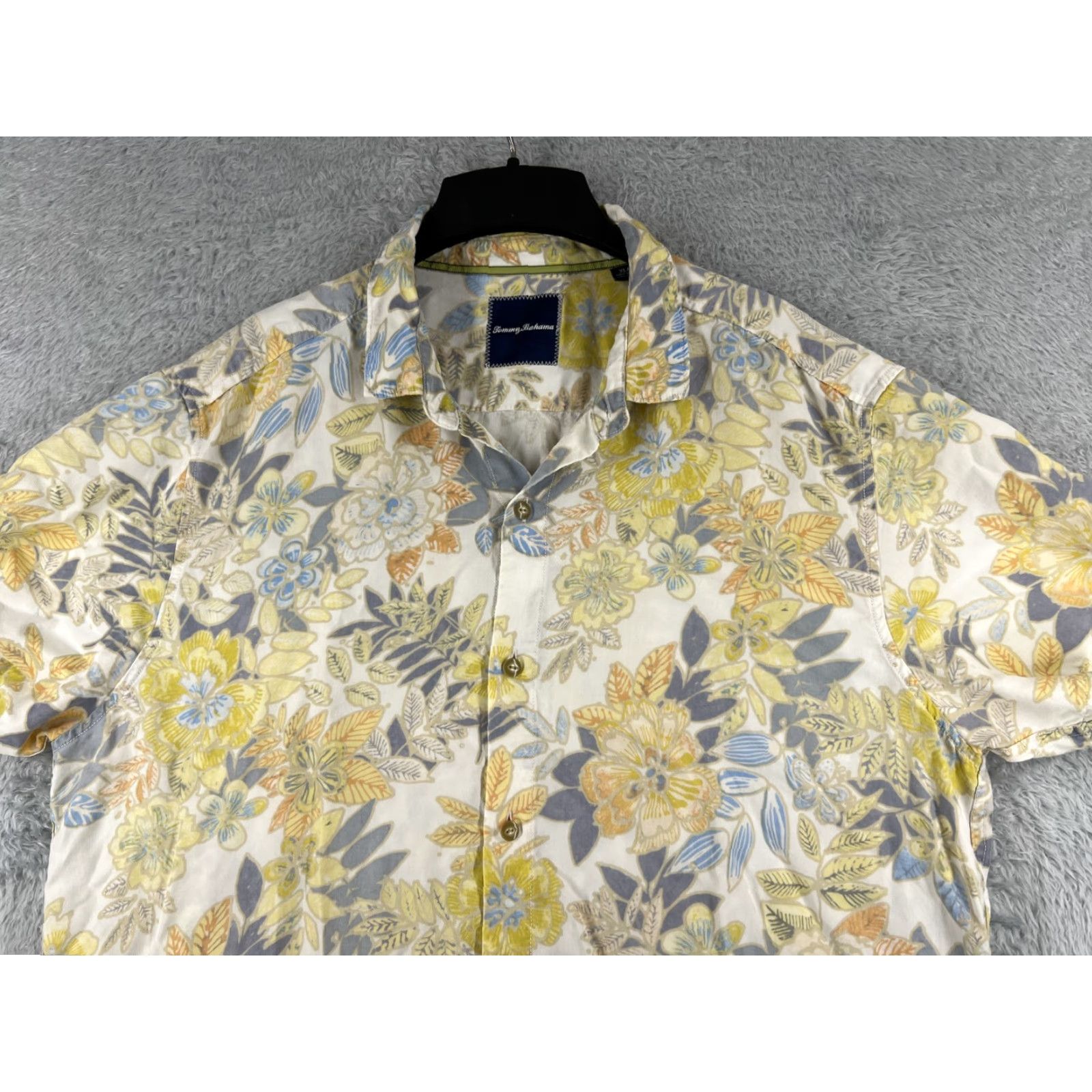 Tommy Bahama Tommy Bahama Shirt Men XL Yellow Floral 60s Look 100% Tencel Beach Aloha Vacation Resort Vintage No Size US XL / EU 56 / 4 - 4 Thumbnail