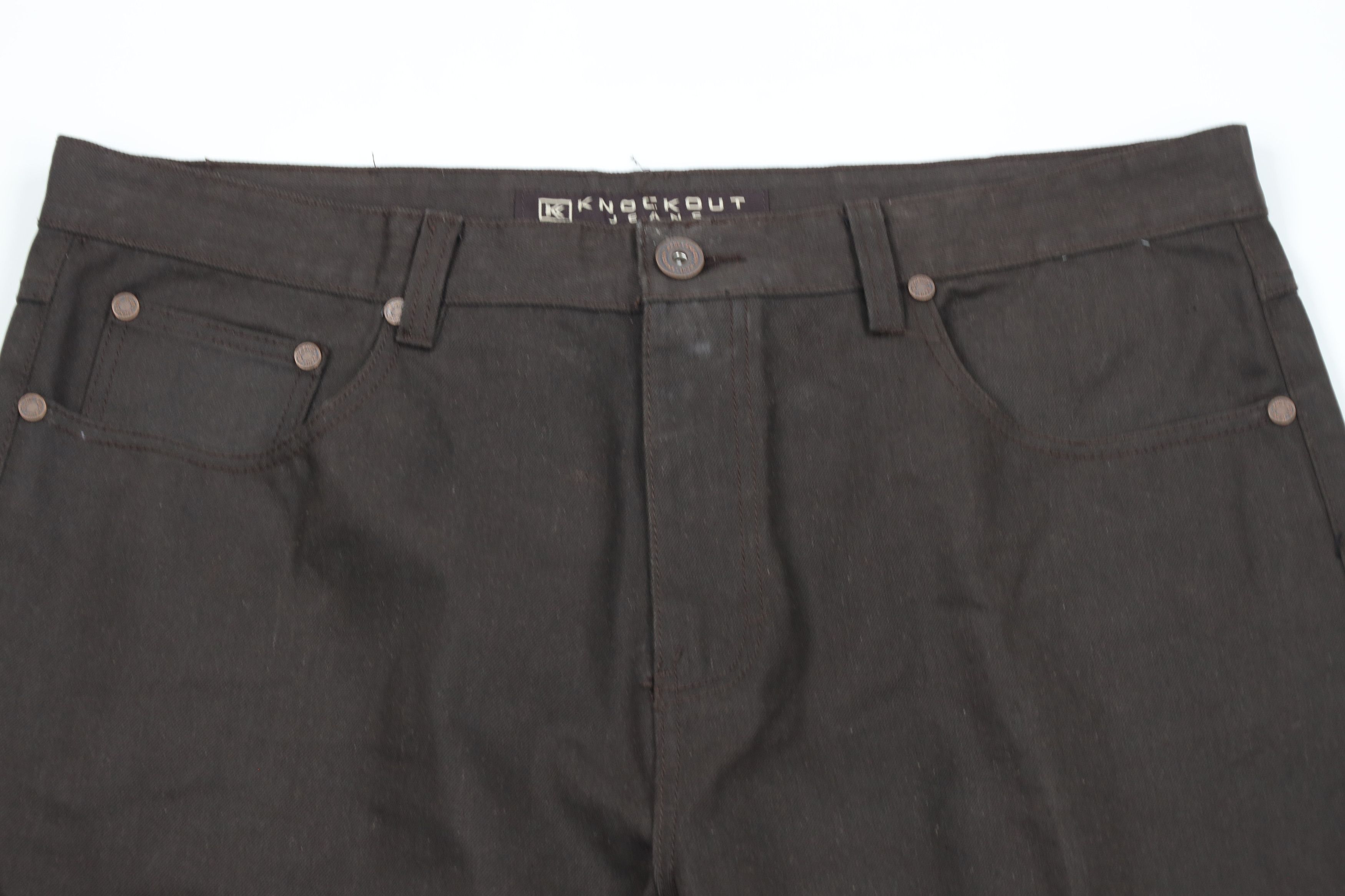 Vintage Vintage 90s Streetwear Cotton Baggy Wide Leg Jeans Brown Size US 42 / EU 58 - 2 Thumbnail