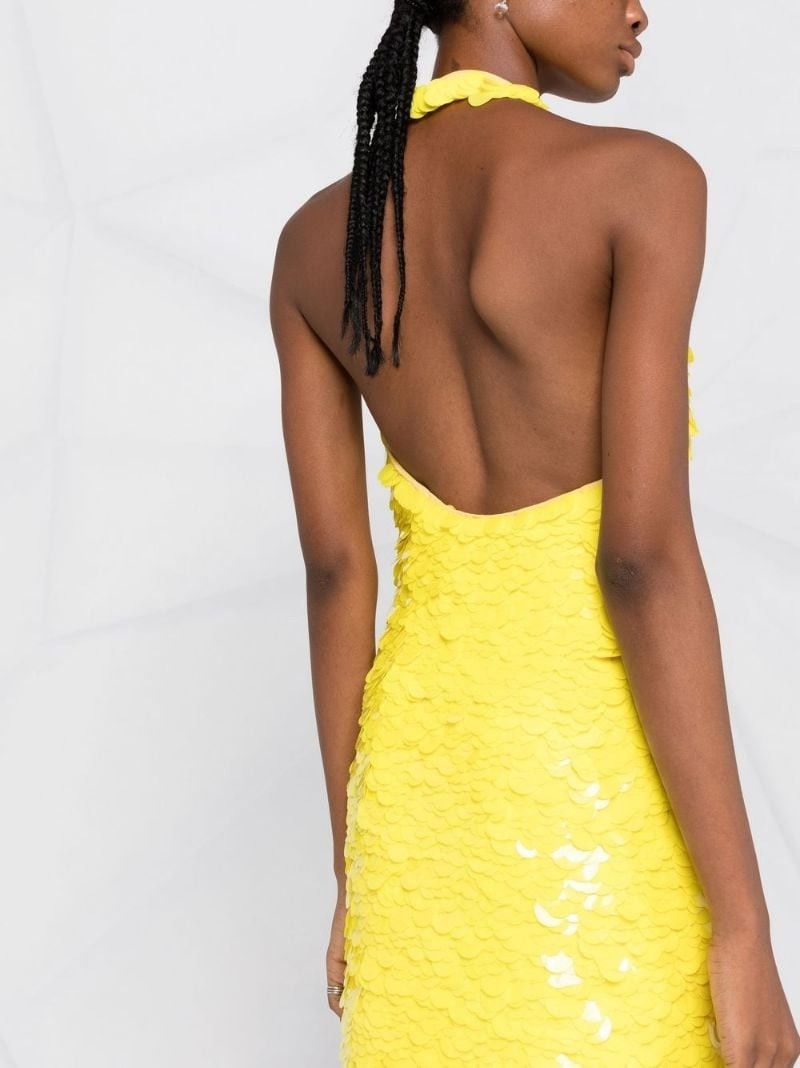 The Attico o1mle0525 Allium Sequin Mini Dress in Yellow Size M / US 6-8 / IT 42-44 - 5 Thumbnail