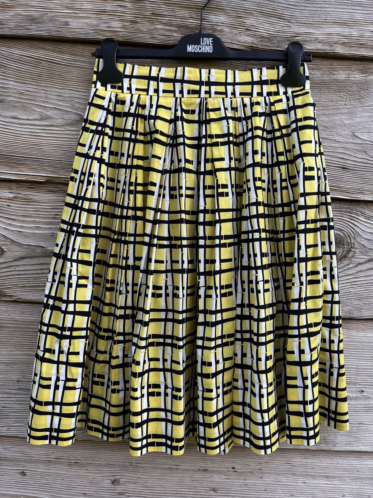 Gucci 00s Vintage Gucci Plaid Checkered Midi Skirt In Yellow 40 Size 27" / US 4 / IT 40 - 1 Thumbnail