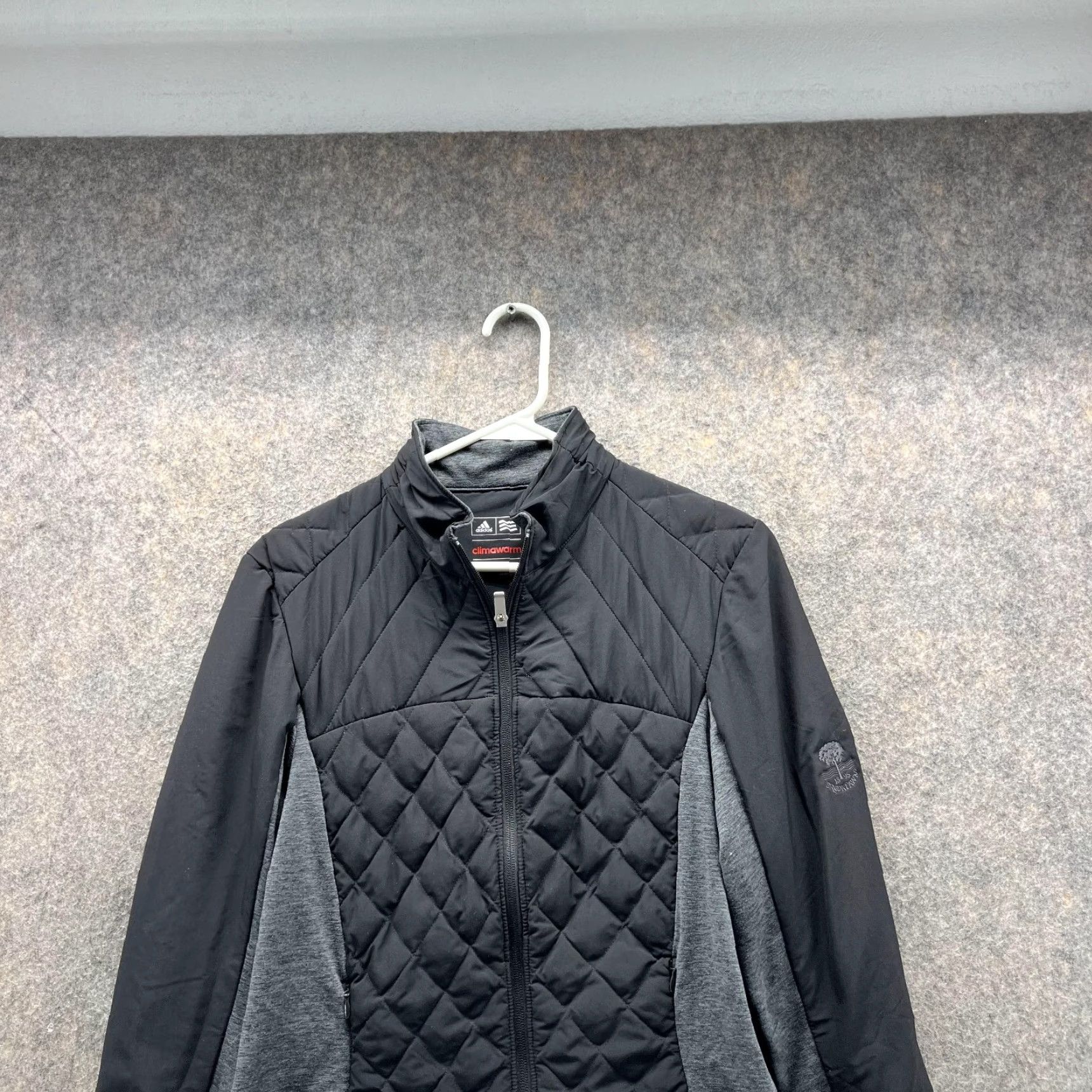 Adidas Adidas Jacket Womens Large Black Quilted Climawarm Full Zip Brooklawn Tour Mixed Jacket Size L / US 10 / IT 46 - 4 Thumbnail