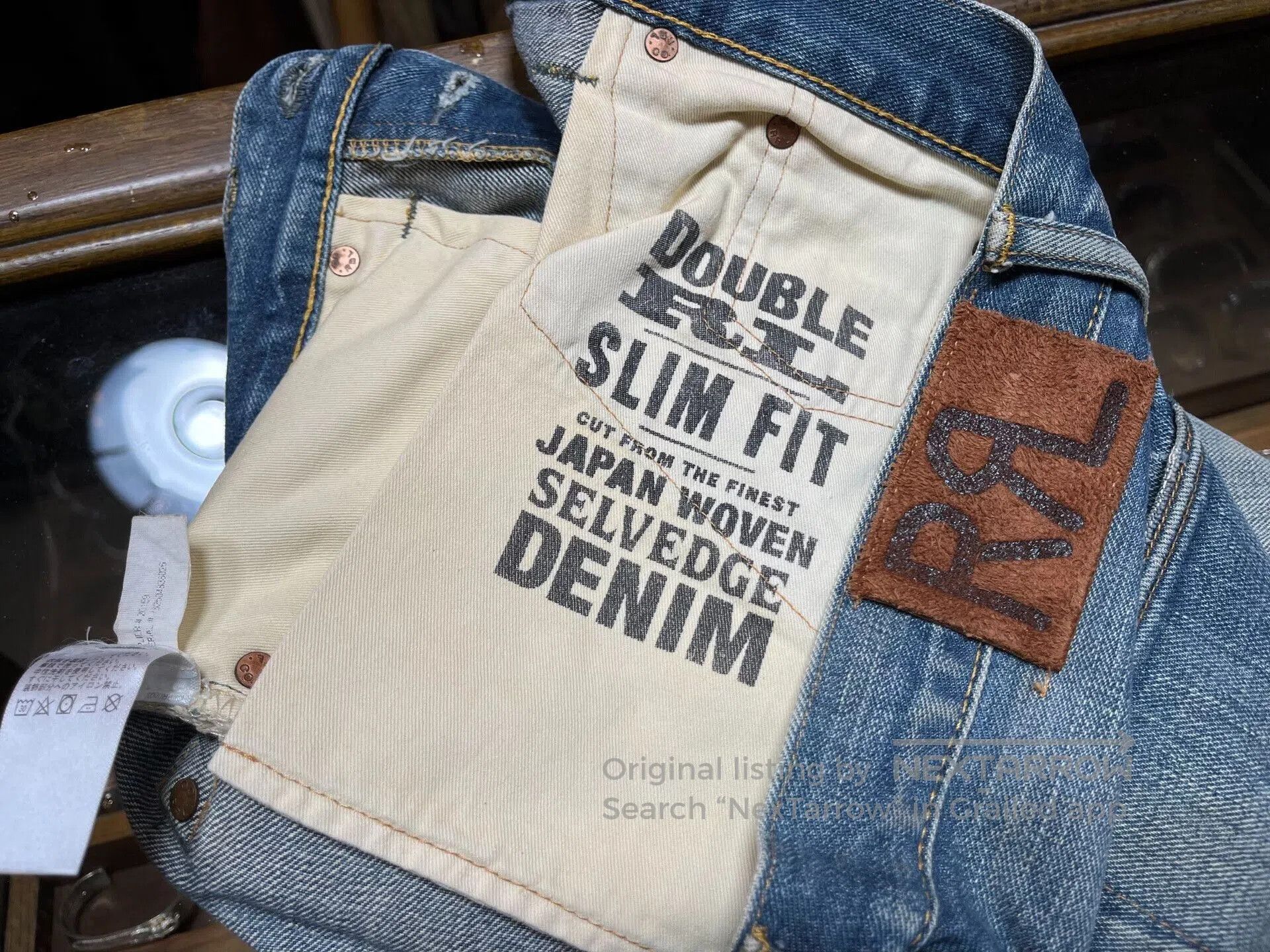 RRL Ralph Lauren distressed vintage wash jeans by rrl. Size US 30 / EU 46 - 4 Thumbnail
