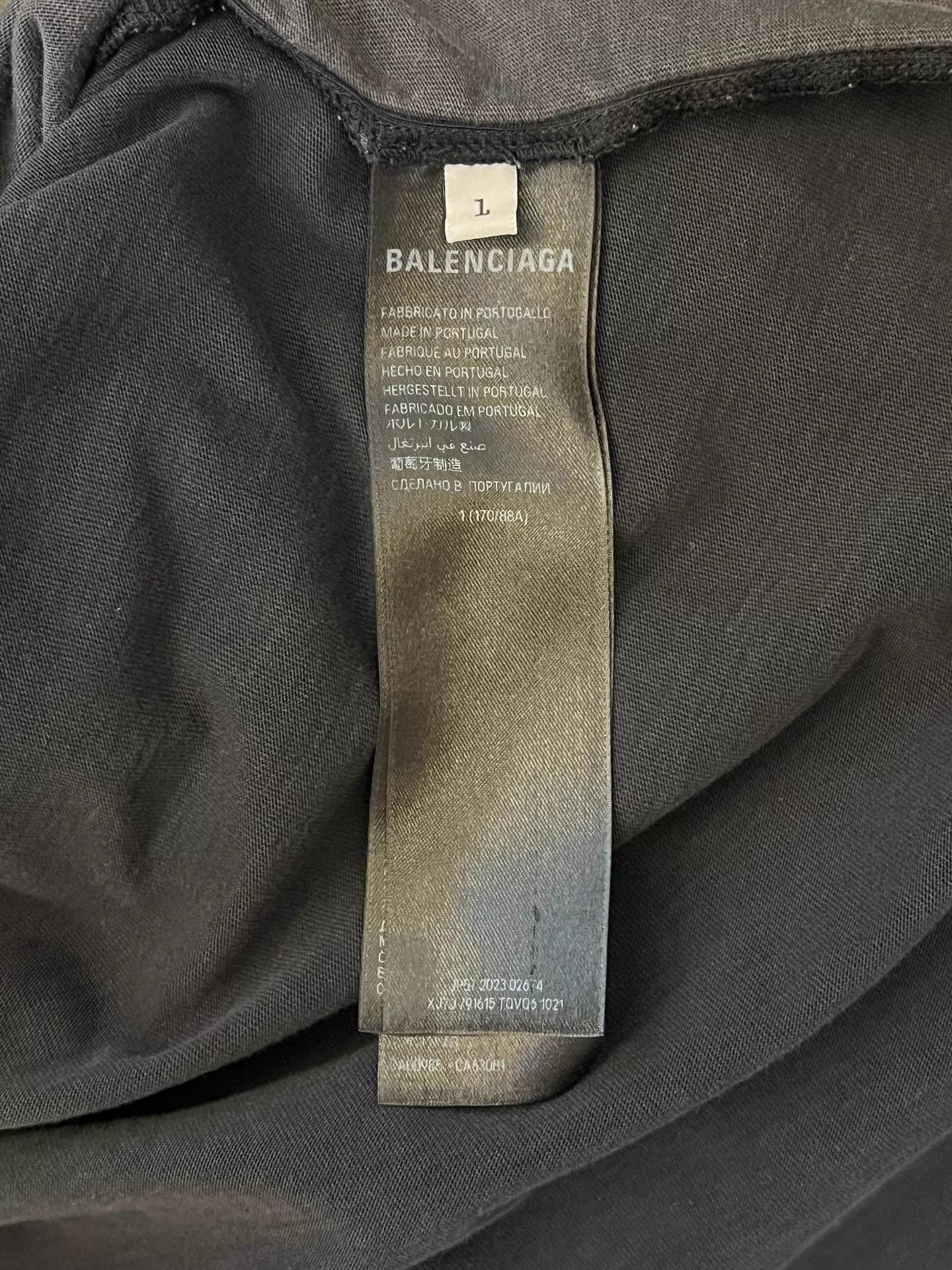 Balenciaga Balenciaga SS24 Tape Logo Loose Unisex Black T-Shirt Size US S / EU 44-46 / 1 - 4 Thumbnail