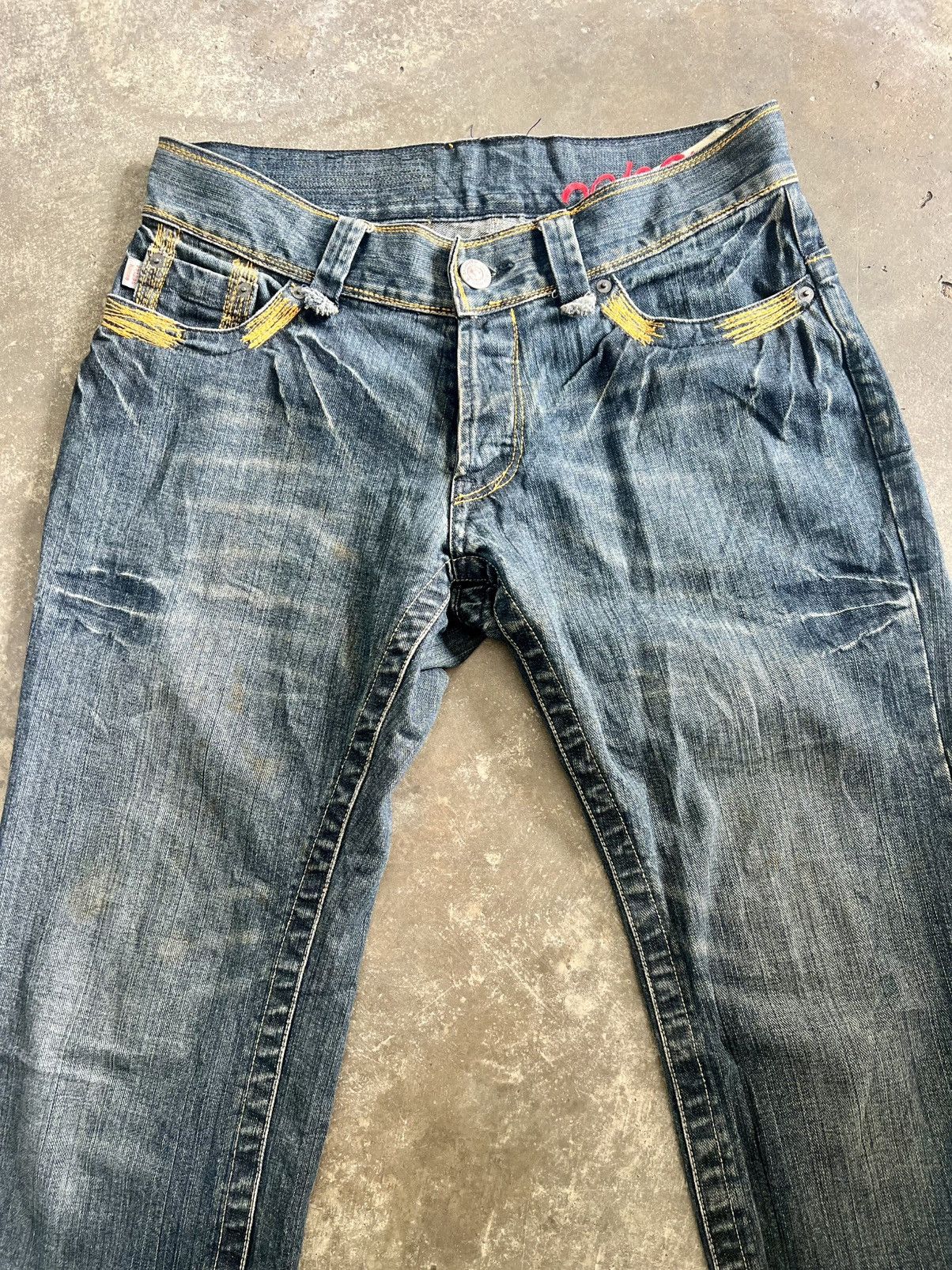 291295=Homme Vintage 291295 Homme Dyed Washed Flare Jeans Size US 34 / EU 50 - 3 Thumbnail
