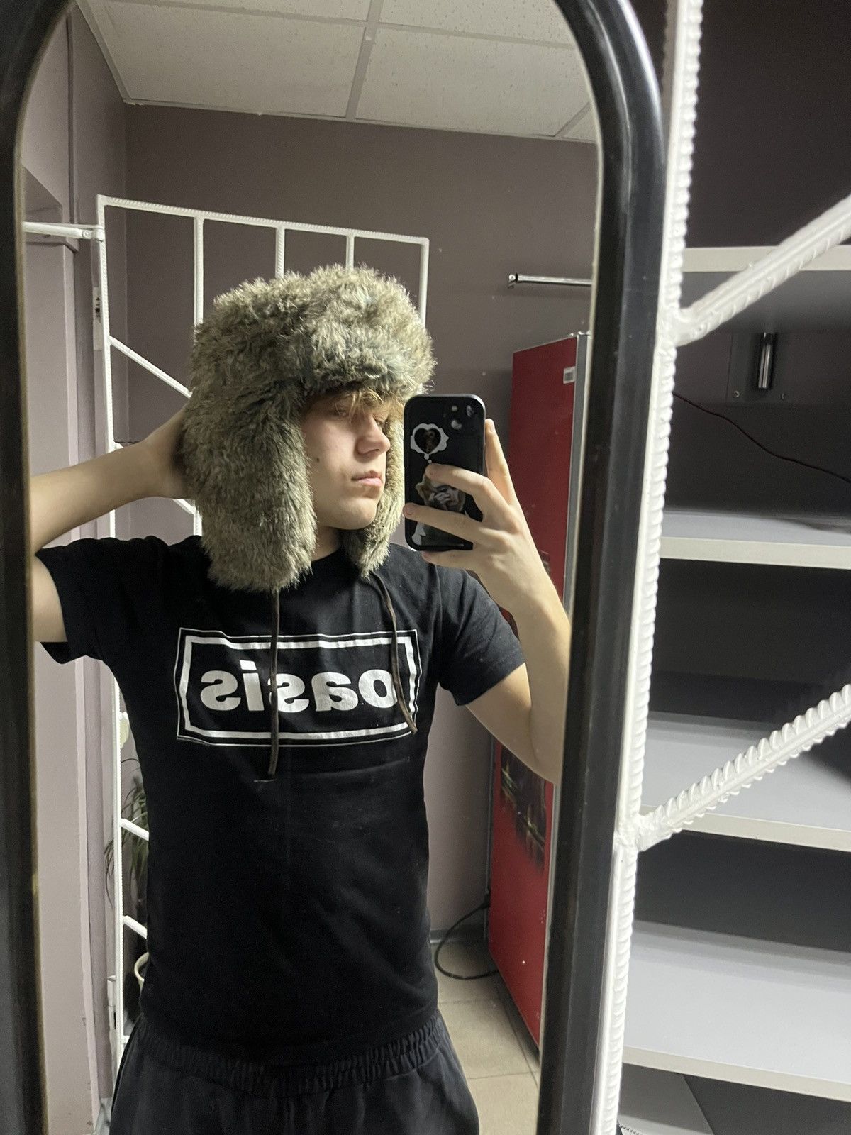 Japanese Brand Ushanka Trapper Hat Furry Mohair Fuzzy Fur Hat Y2K 90s rare Size ONE SIZE - 3 Thumbnail