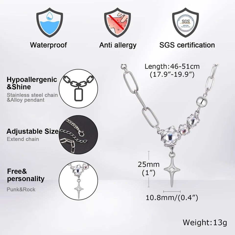 Jewelry × Vintage Hiphop Moonstone Necklaces Size ONE SIZE - 4 Thumbnail