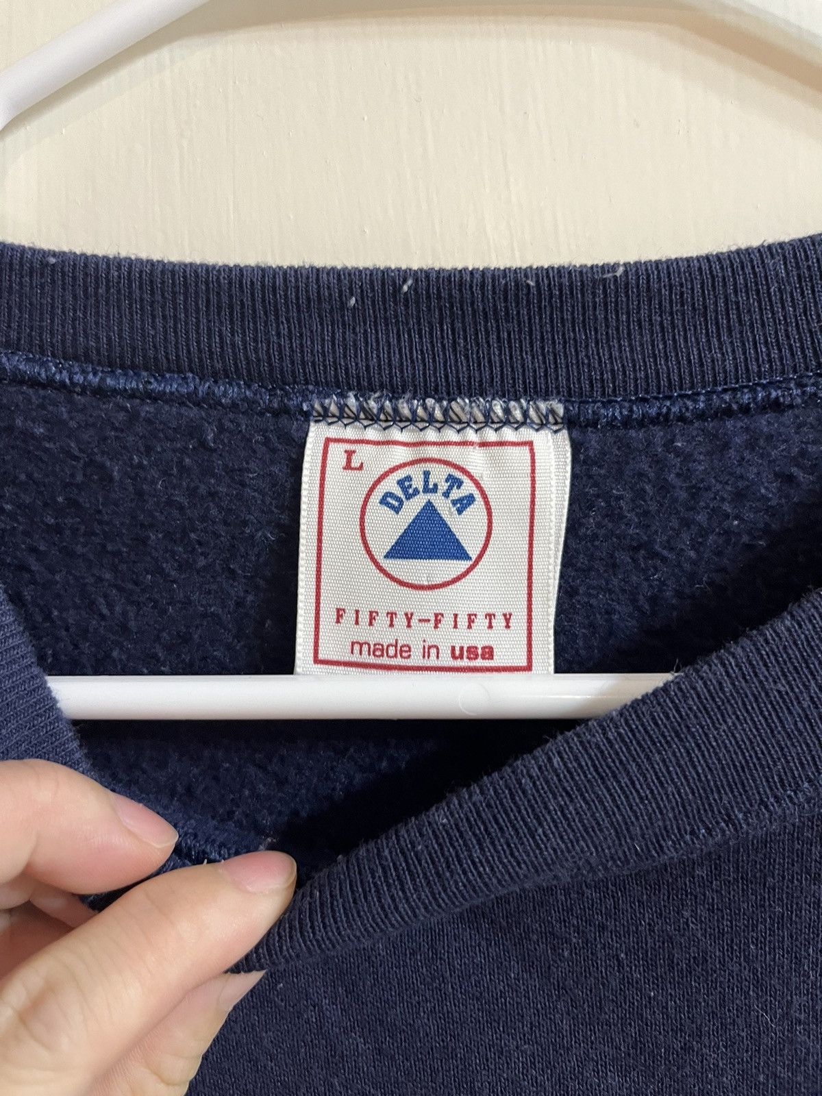 Delta VTG Sweatshirt USA Made Maryland Navy Blue Pullover Fleece Size US L / EU 52-54 / 3 - 4 Thumbnail
