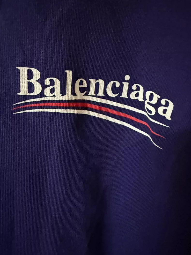 Balenciaga Balenciaga Dark blue cola print short sleeves 2505-Nextarro Size US M / EU 48-50 / 2 - 3 Thumbnail