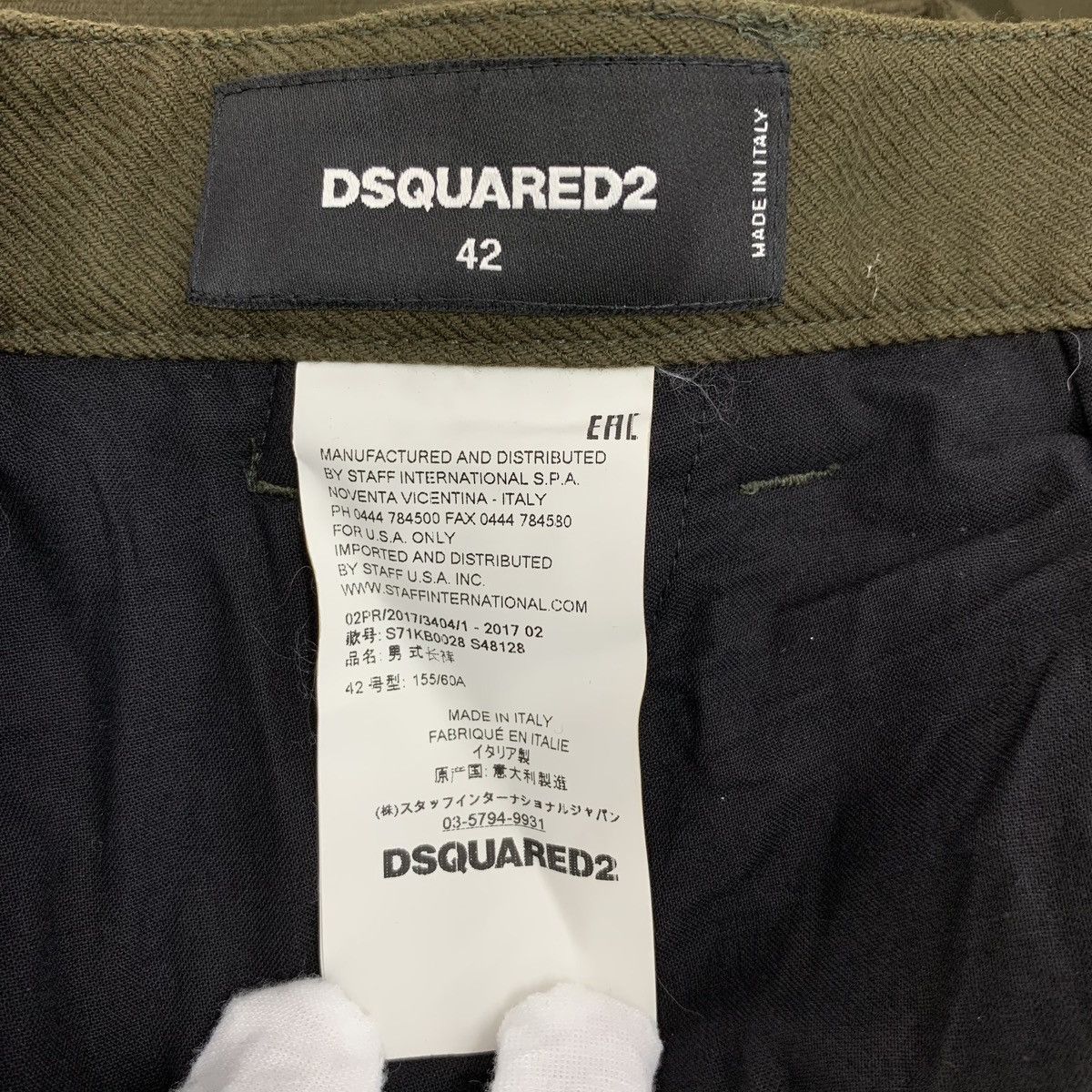 Dsquared2 Dsquared2 Green Wool Blend Casual Pants K26WX Size 28" / US 6 / IT 42 - 5 Thumbnail