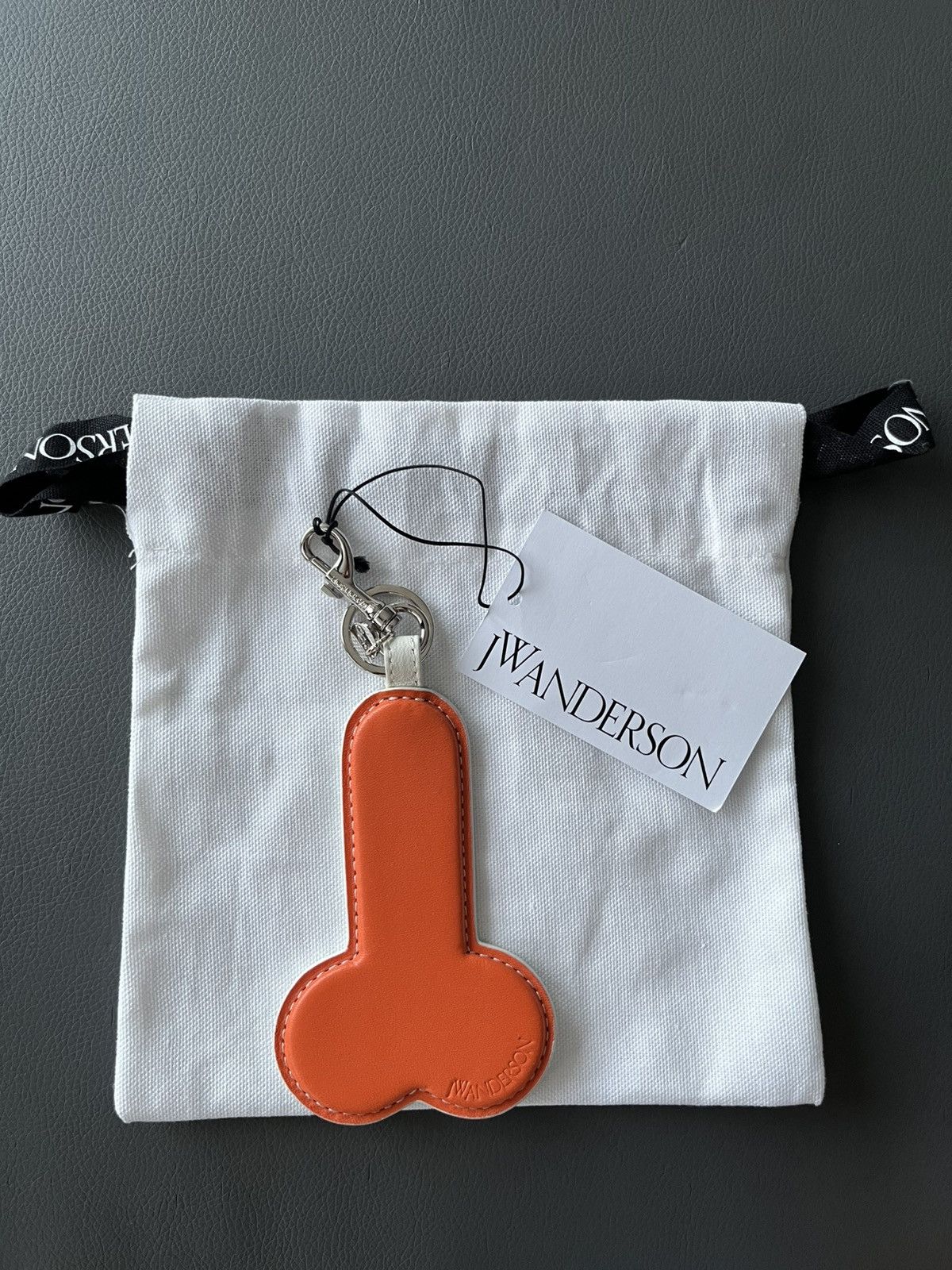JW Anderson × Loewe Rare Limited BrandNew J W Anderson 🍆 Leather Key Chain Charm Size ONE SIZE - 3 Thumbnail
