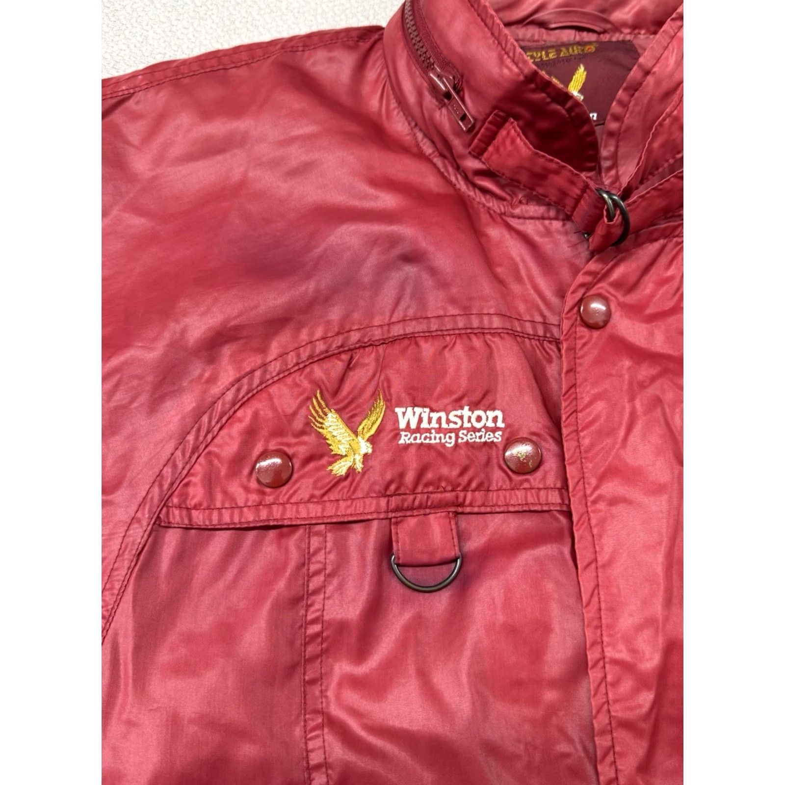 Vintage VINTAGE Winston Cigarette Racing Nylon Jacket Mens Small Red Bomber Jacket Short Nylon Outer Shell Embroidered Logo Zipper 90s Cars Mens Size US S / EU 44-46 / 1 - 7 Thumbnail