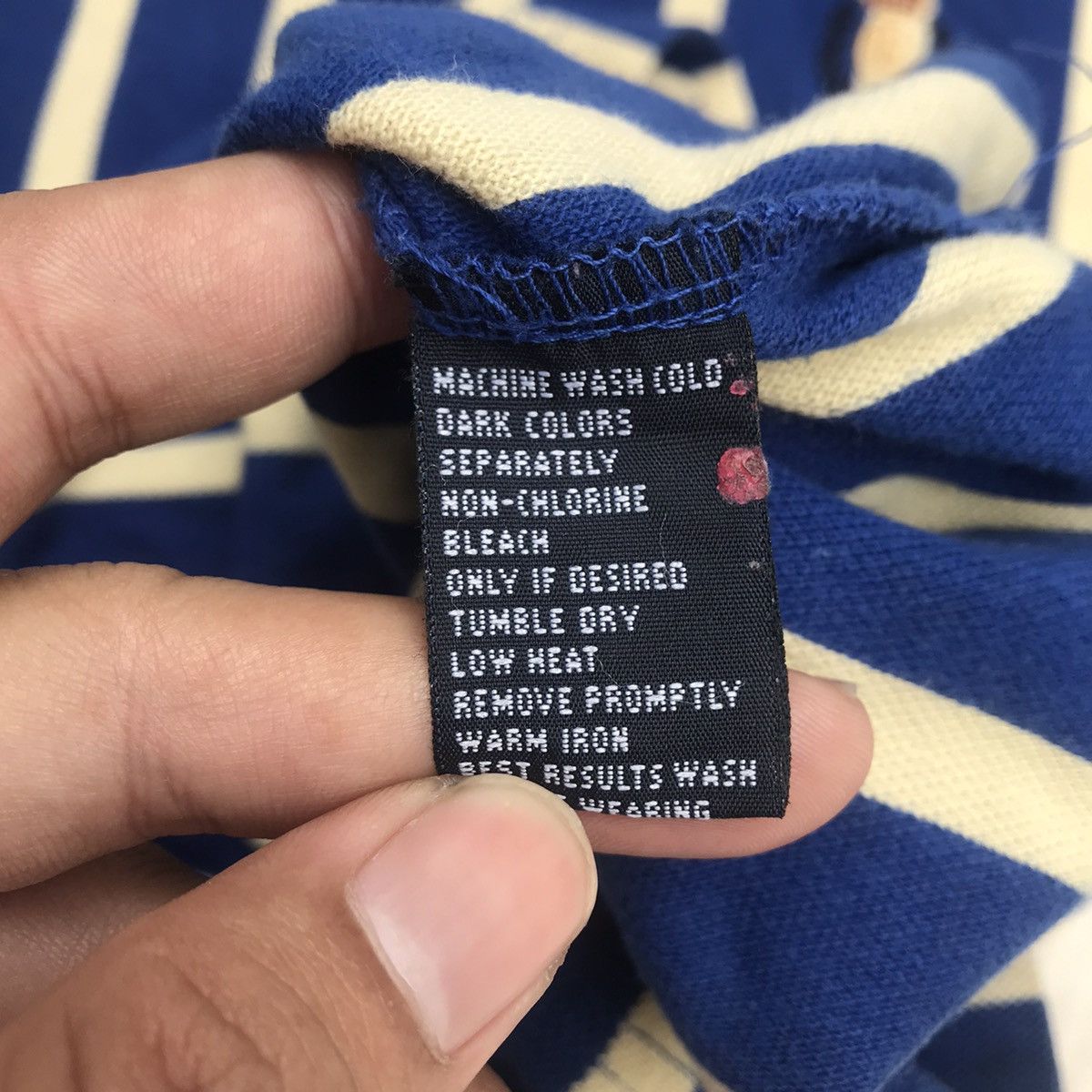 Chaps × Chaps Ralph Lauren × Vintage Vintage E Chaps RL Ralph Lauren Blue Stripes Tee Tshirt Size US M / EU 48-50 / 2 - 8 Thumbnail