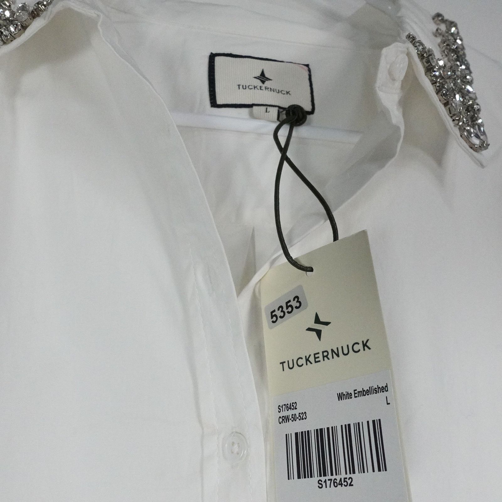 Other EUC Tuckernuck Cropped Jasper Button-Down Blouse Large Size L / US 10 / IT 46 - 9 Thumbnail