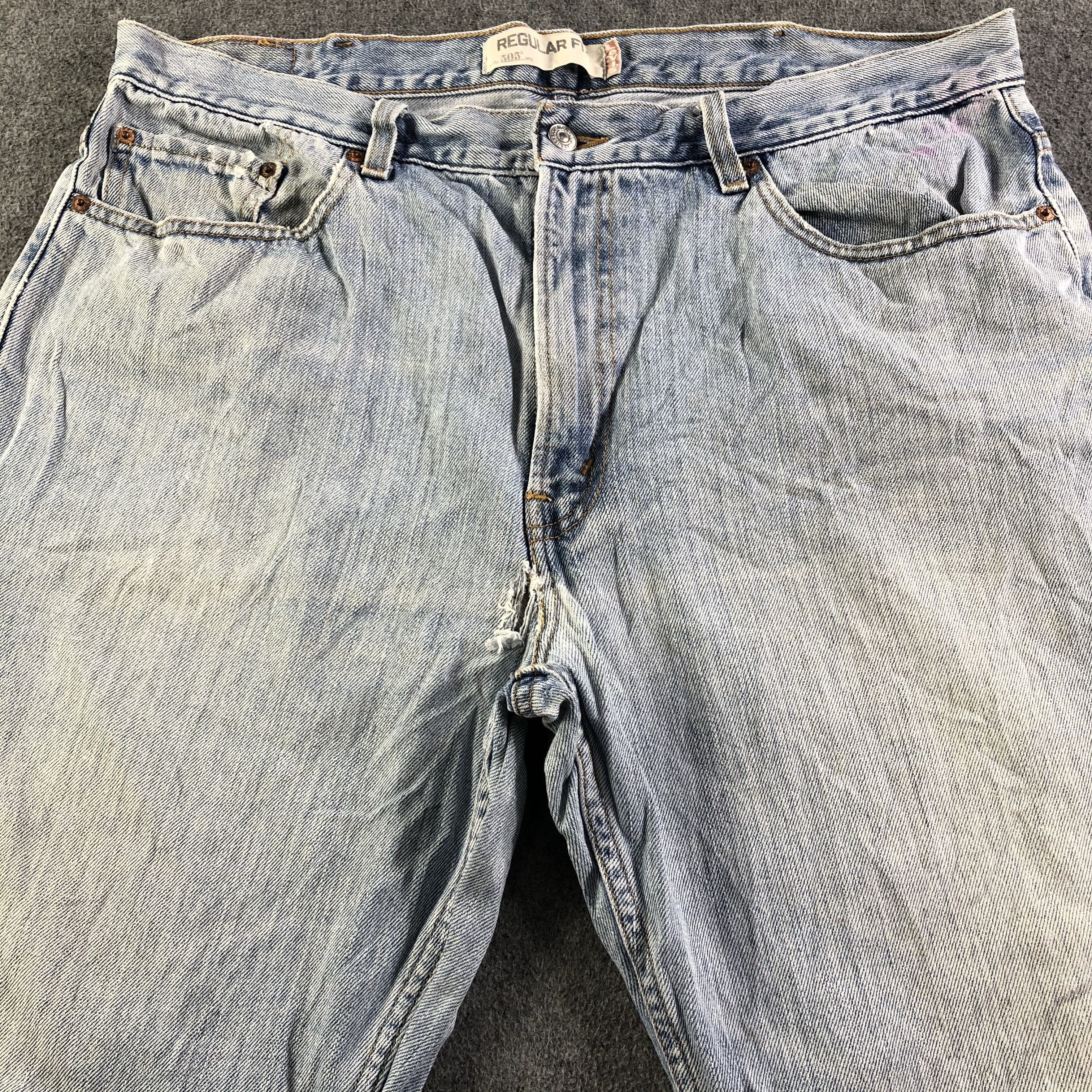 Levi's Vintage Light Wash Levis 505 Jeans-J3337 Size US 40 / EU 56 - 3 Thumbnail