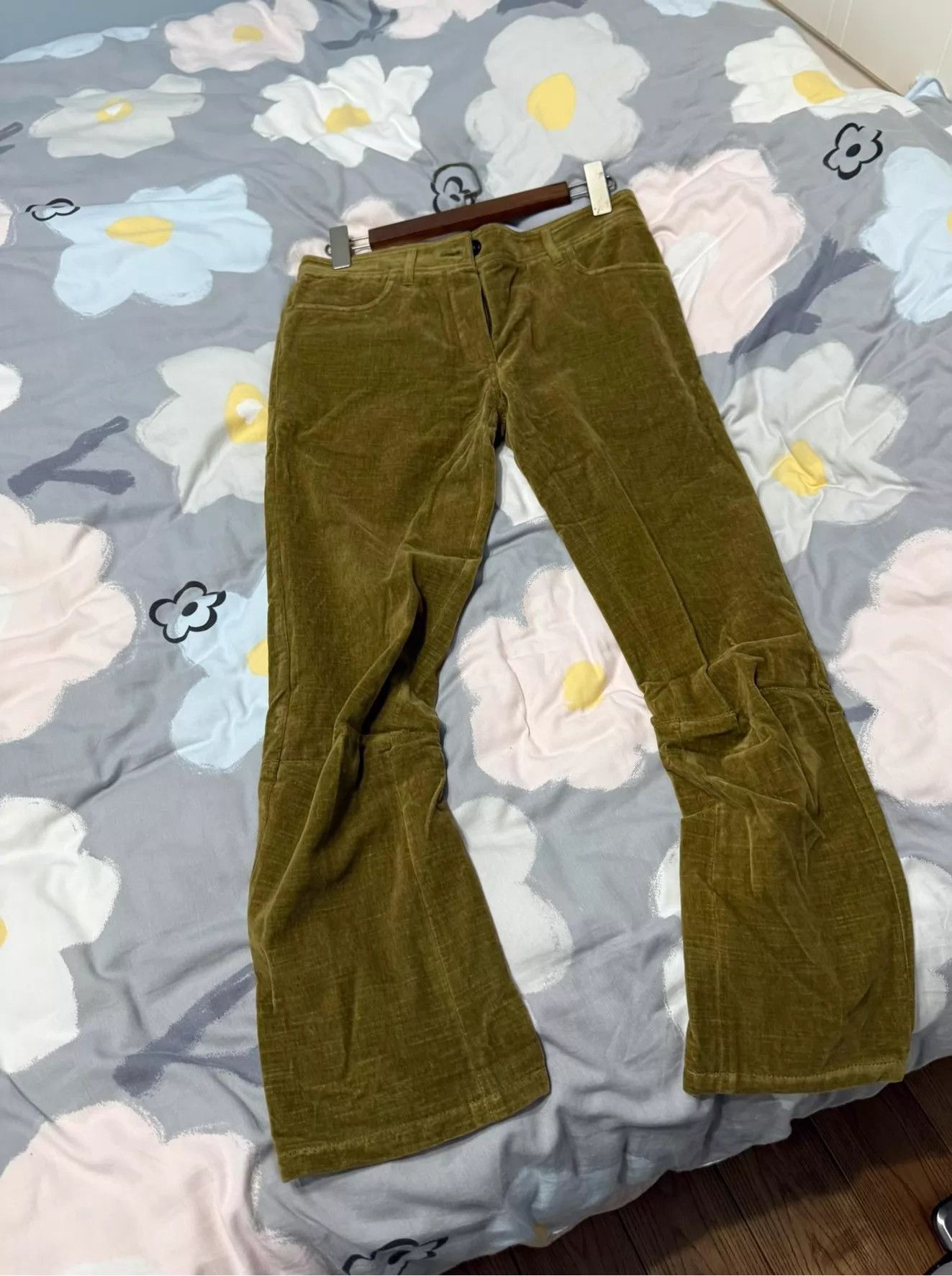 Ann Demeulemeester Ann Demeulemeester Womens ML Camel Velvet Pants 95new Size US 36 / EU 52 - 1 Thumbnail