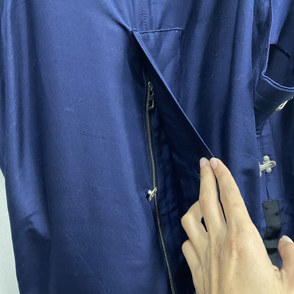 Loewe Loewe Navy Blue Silk Cargo Overalls Jumpsuit Size US 43 - 17 Thumbnail