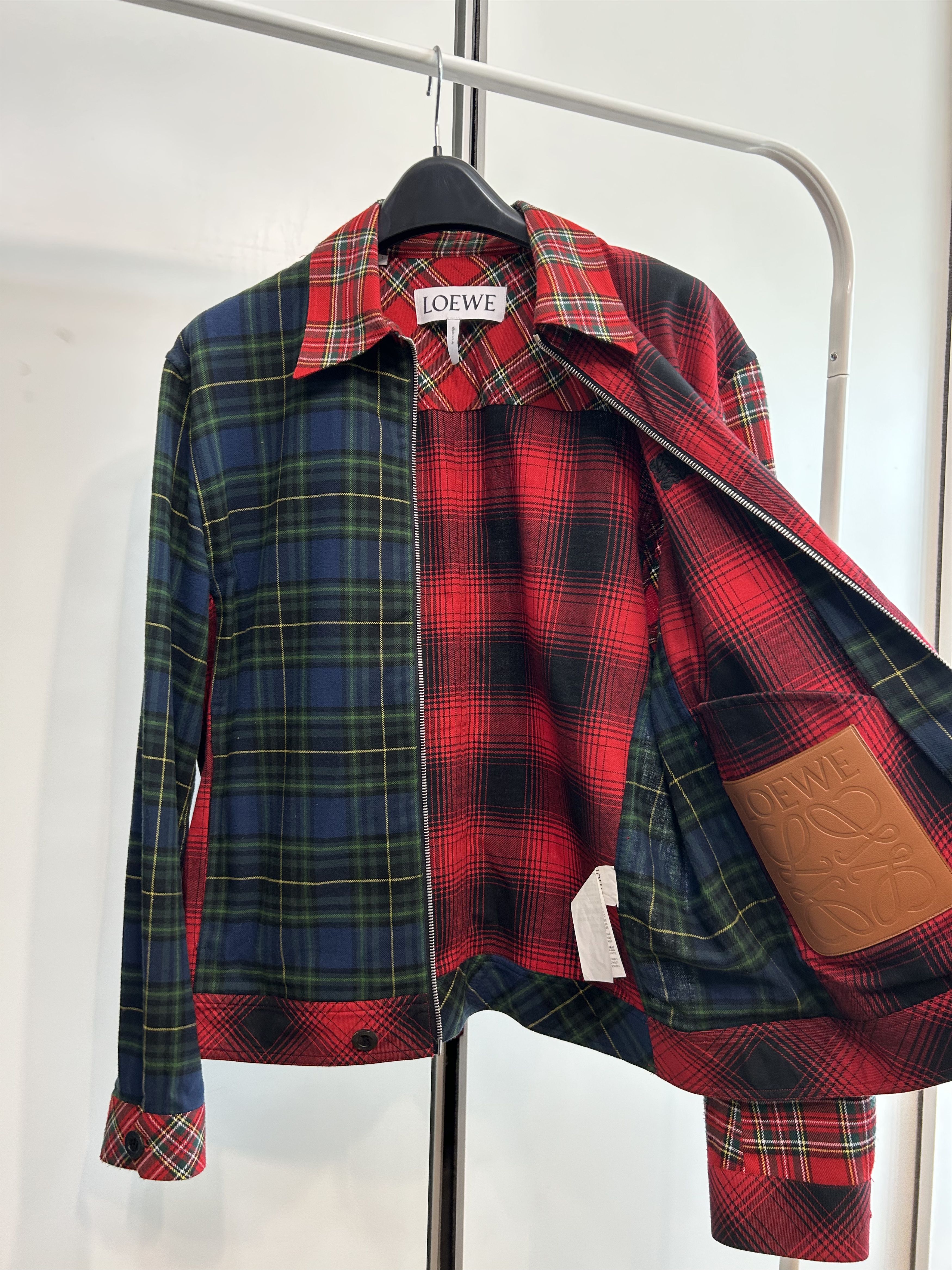 Loewe LOEWE Mixed Tartan Check Jacket Size US M / EU 48-50 / 2 - 7 Thumbnail