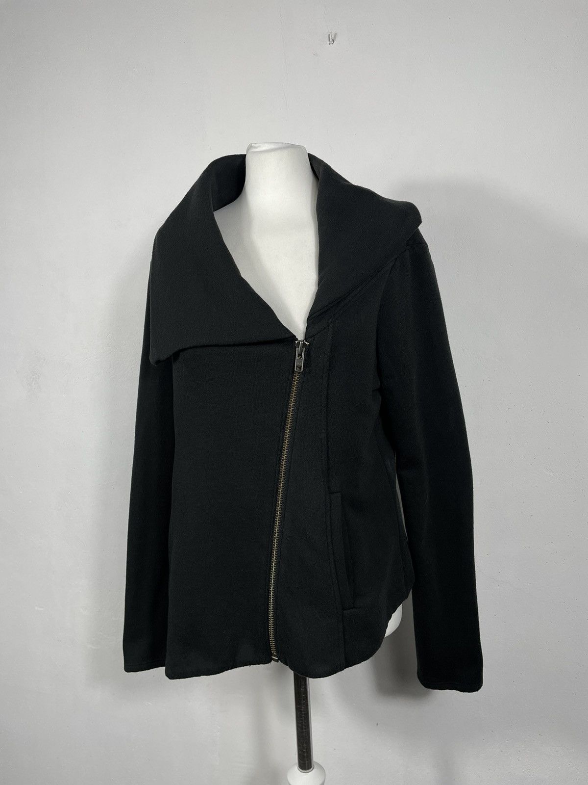 Helmut Lang × Vintage Helmut Lang Archive Black Asymmetric Zip Pulover Pull Jumper Size L / US 10 / IT 46 - 3 Thumbnail