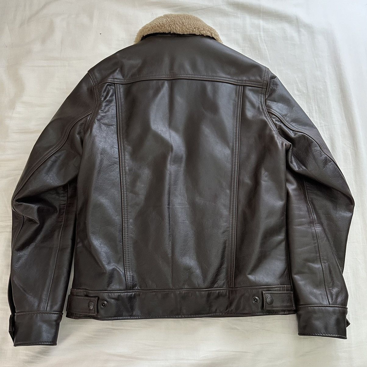 Schott Schott 535 Dark Brown Leather Trucker Jacket Size S Grailed