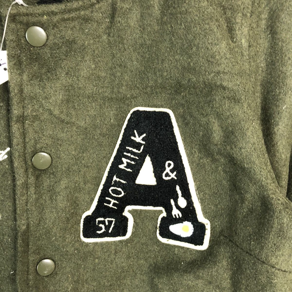 Japanese Brand Rivet & Surget Green Bombers varsity Jacket #A287 Size US S / EU 44-46 / 1 - 10 Thumbnail