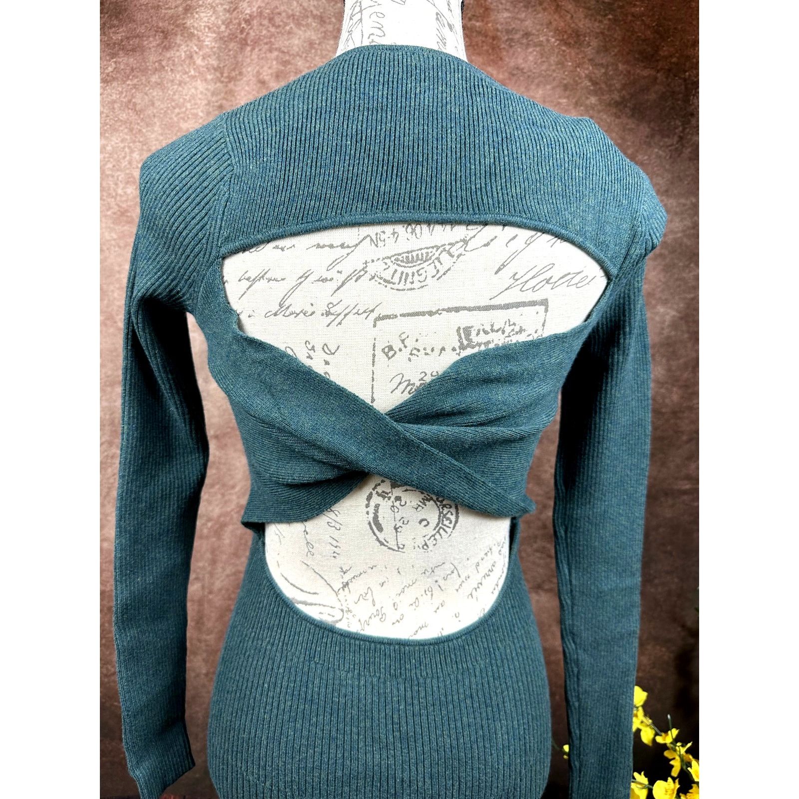 Other Skin Worldwide Mariana Cut Out Dress Moss Green Size S Size S / US 4 / IT 40 - 9 Thumbnail