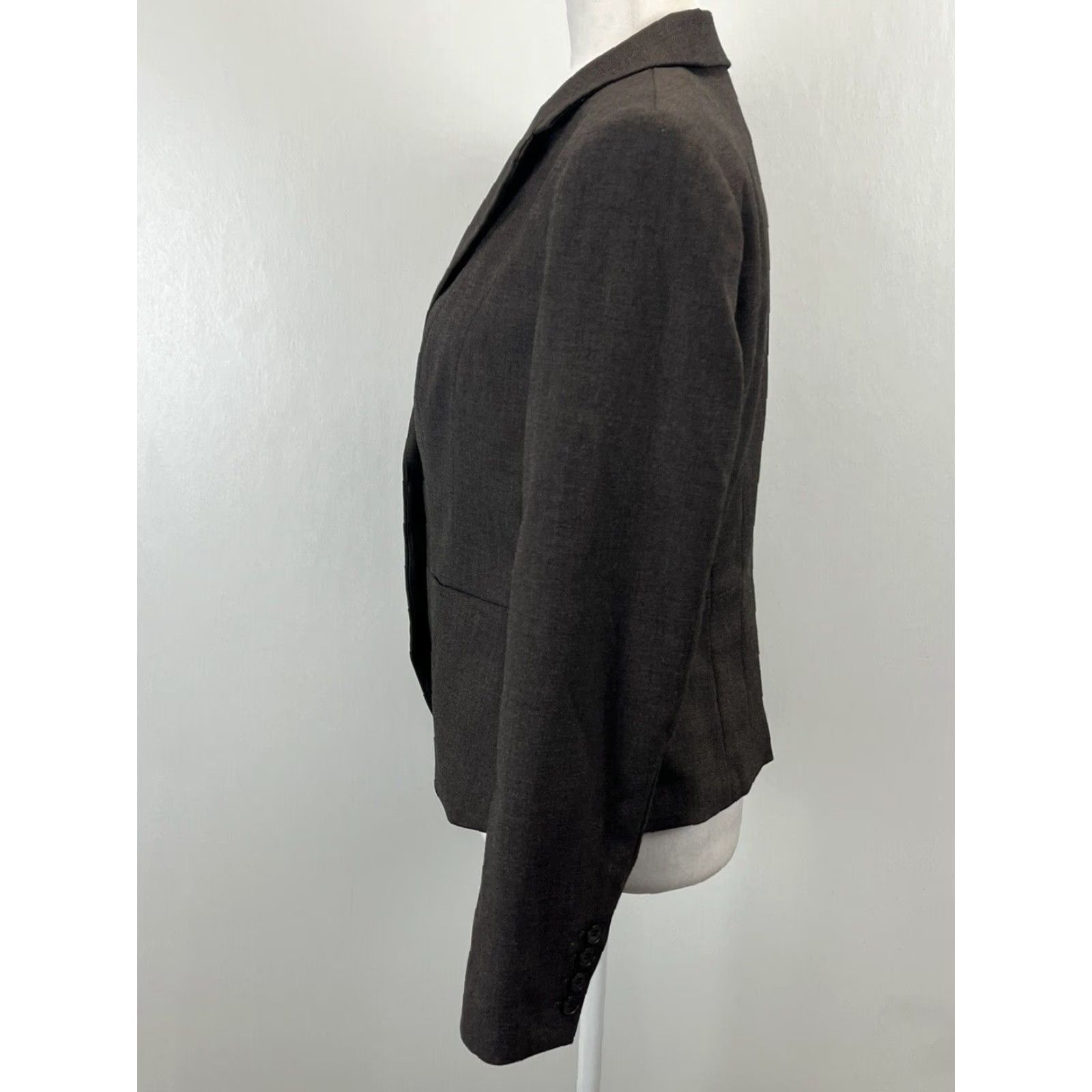 Ann Taylor NEW! Ann Taylor Blazer Sz 8 Womens Brown 2 button Career Power Boss Babe Size M / US 6-8 / IT 42-44 - 2 Thumbnail