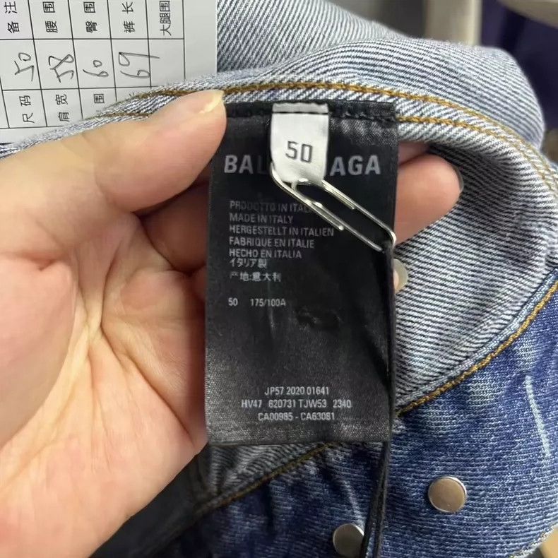 Balenciaga Balenciaga size 50 Denim Blue Logo Full Print Casual Singl Size US M / EU 48-50 / 2 - 3 Thumbnail
