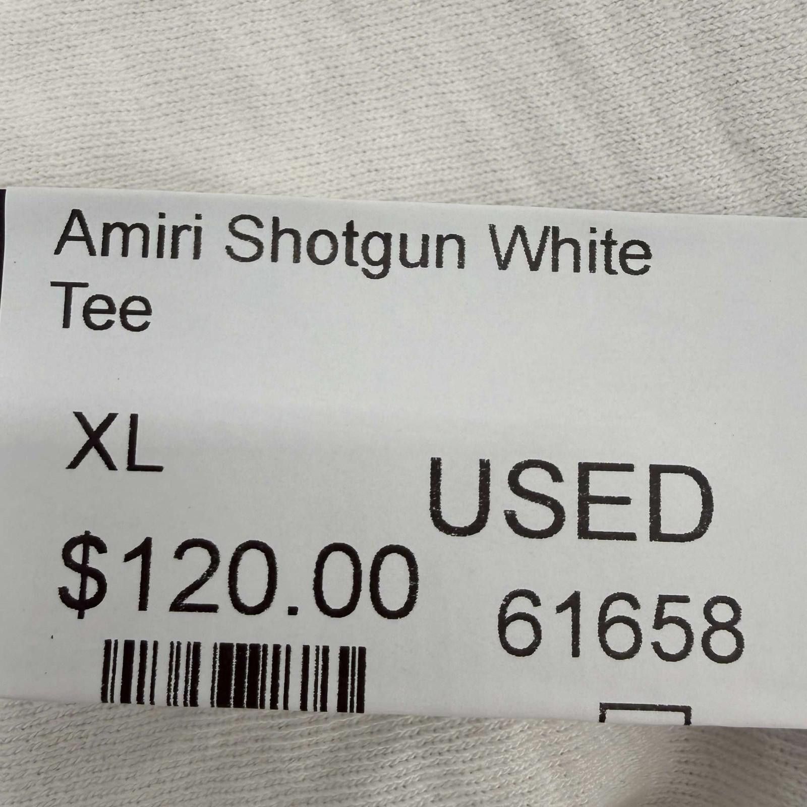 Amiri Amiri Shotgun White Tee XL Used Size US XL / EU 56 / 4 - 8 Thumbnail