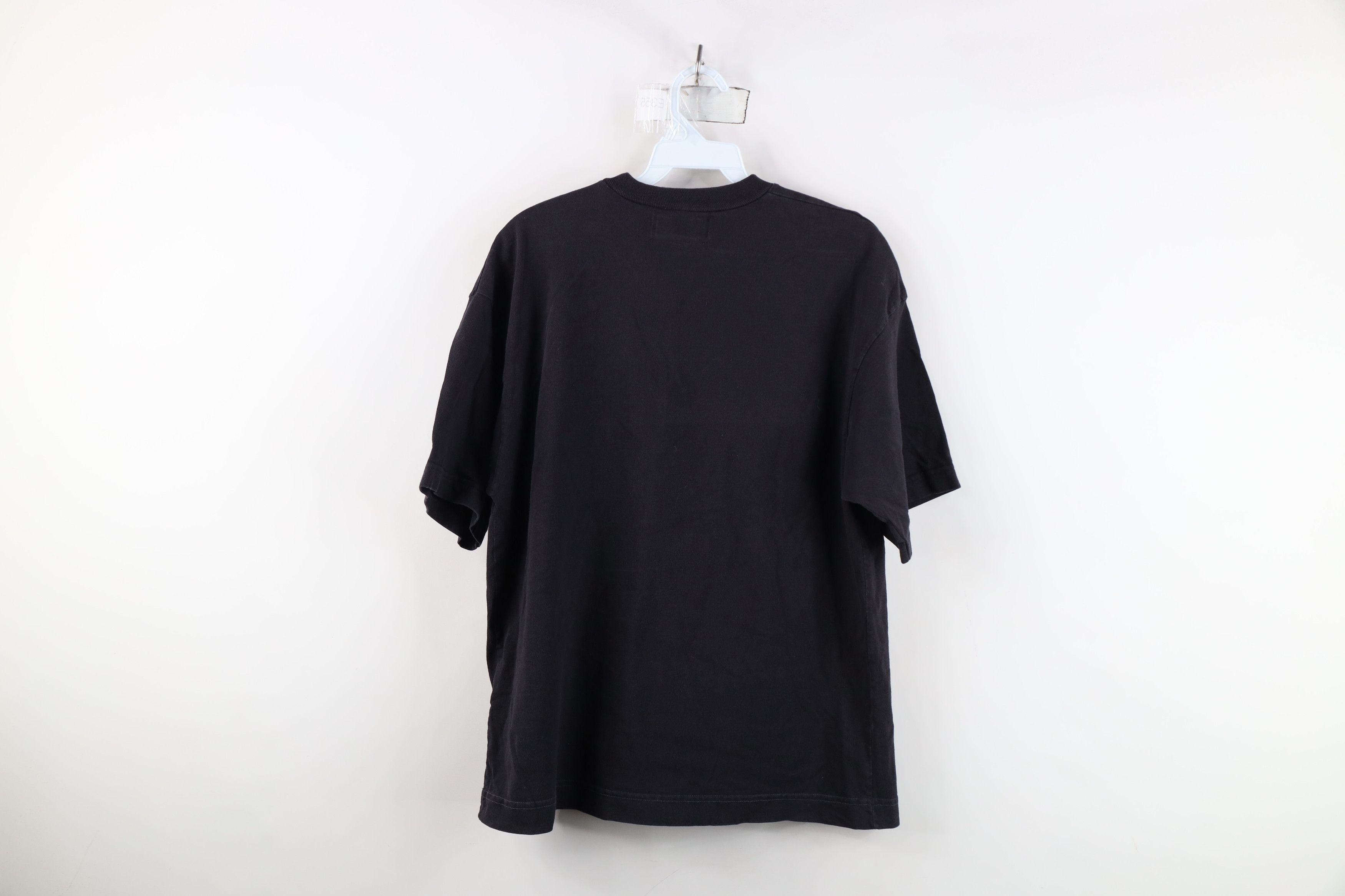 Vintage Vintage 90s Streetwear Blank Cotton Pocket T-Shirt Black Size L / US 10 / IT 46 - 12 Thumbnail