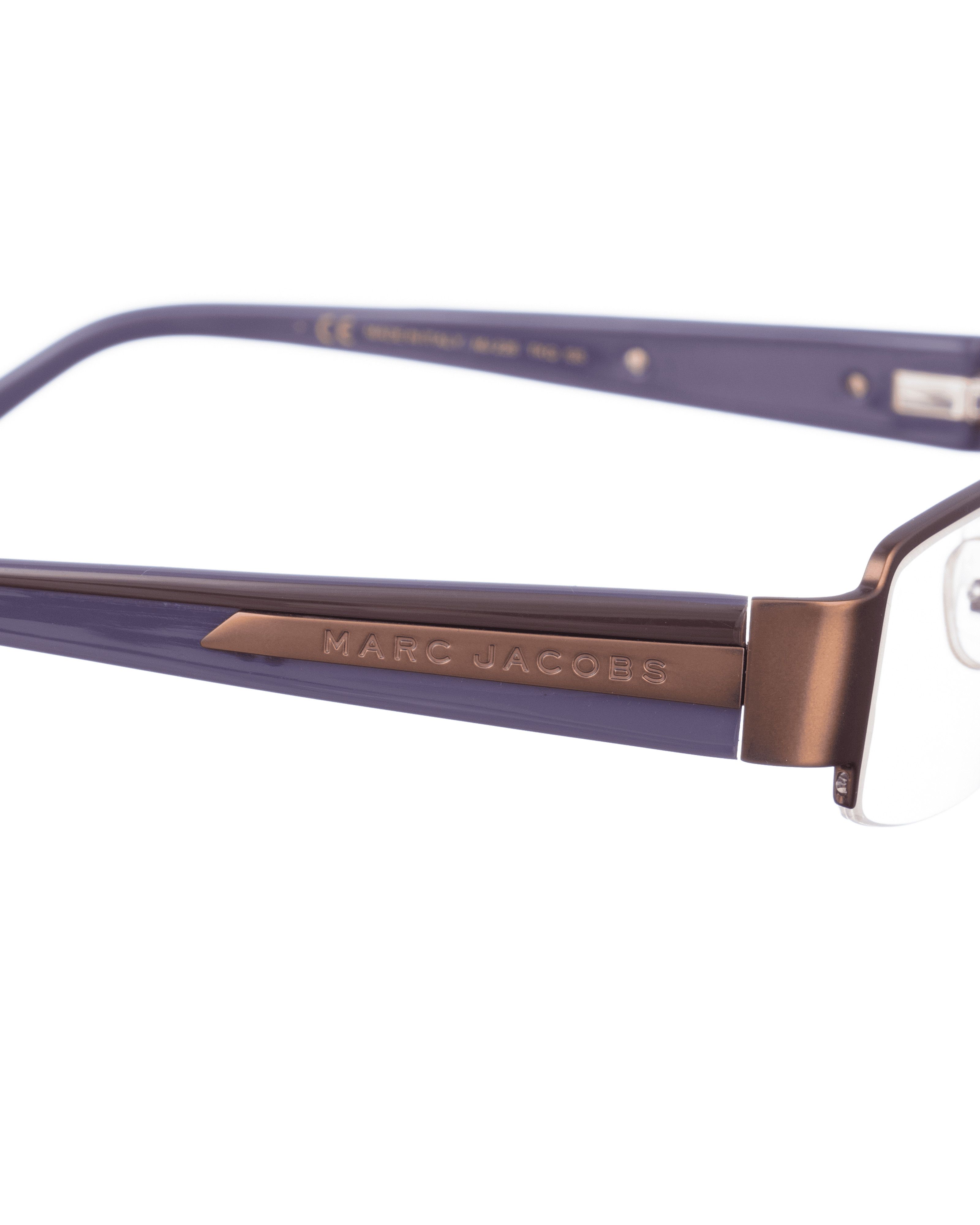 Marc Jacobs Marc Jacobs 00s Violet & Brown Half Rim Glasses Size ONE SIZE - 3 Thumbnail