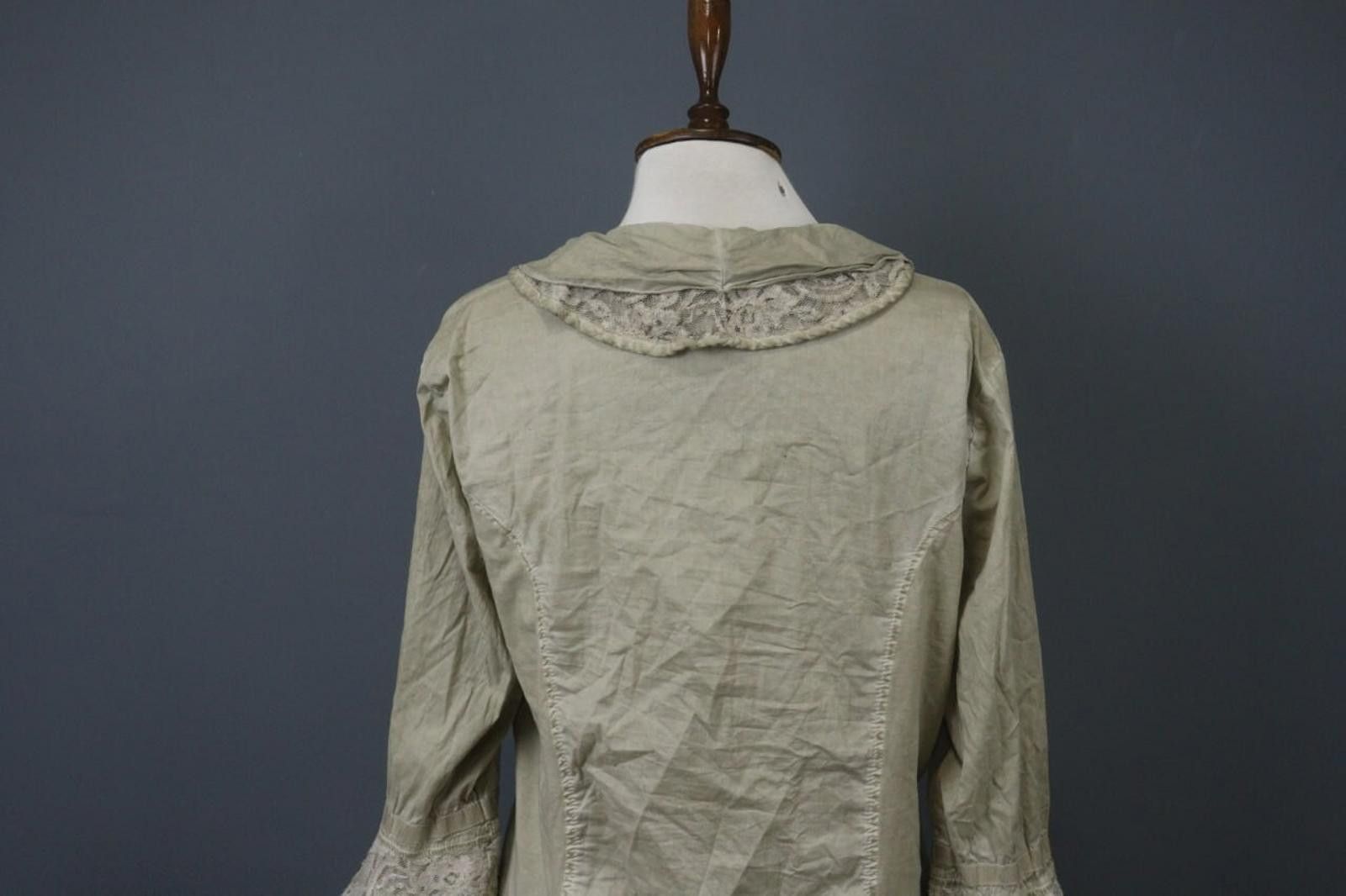 Bottega Veneta Bottega Tan Cotton Ruffle Trim Front Mini Dress Size 2XL Size XXL / US 16-18 / IT 52-54 - 11 Thumbnail