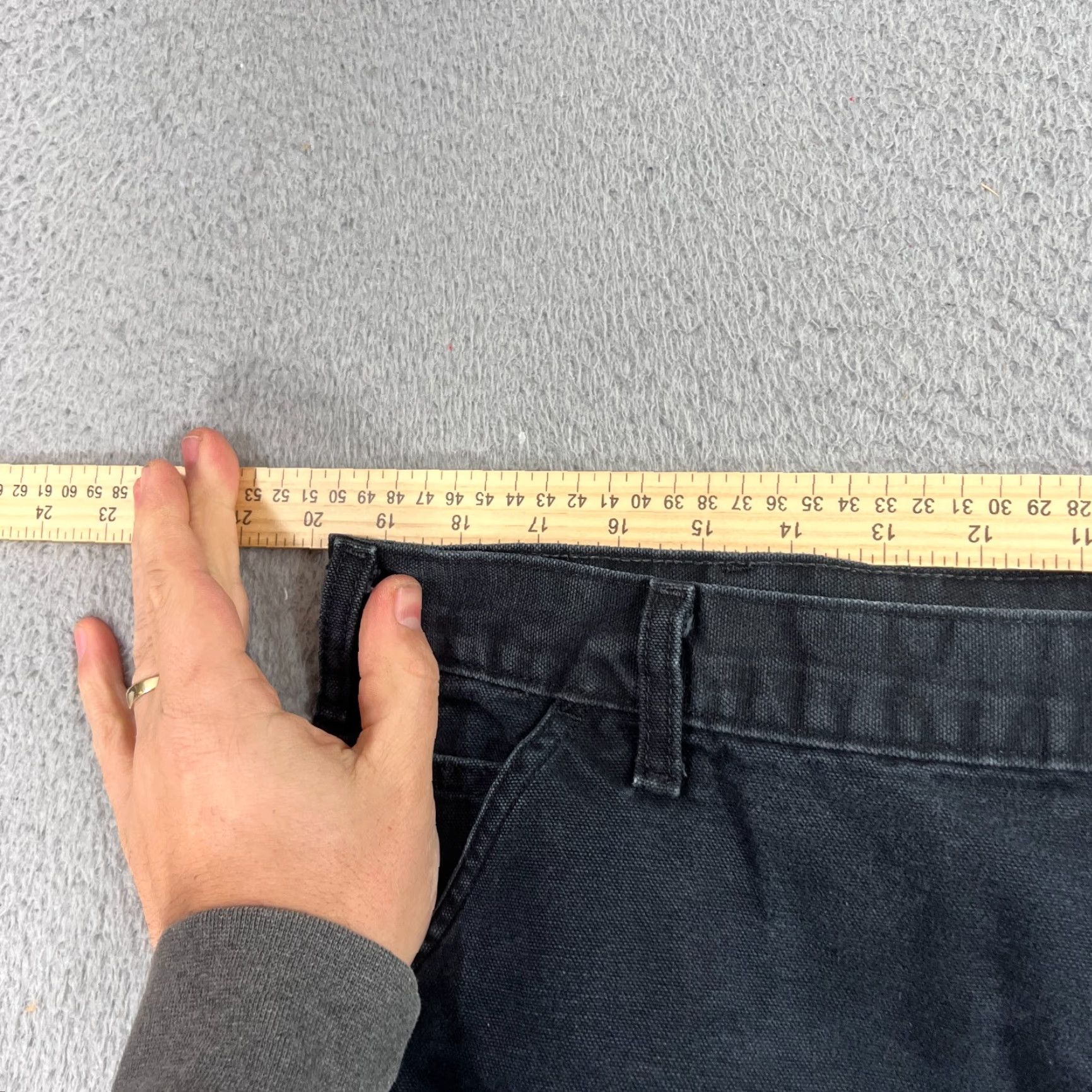 Carhartt Carhartt Pants Mens 39x29 Black Carpenter Canvas 5-Pocket Straight 29 Inseam Original Size 40 Beltless Workwear Vintage No Lined Plaid B111-BLK Size US 39 - 7 Thumbnail
