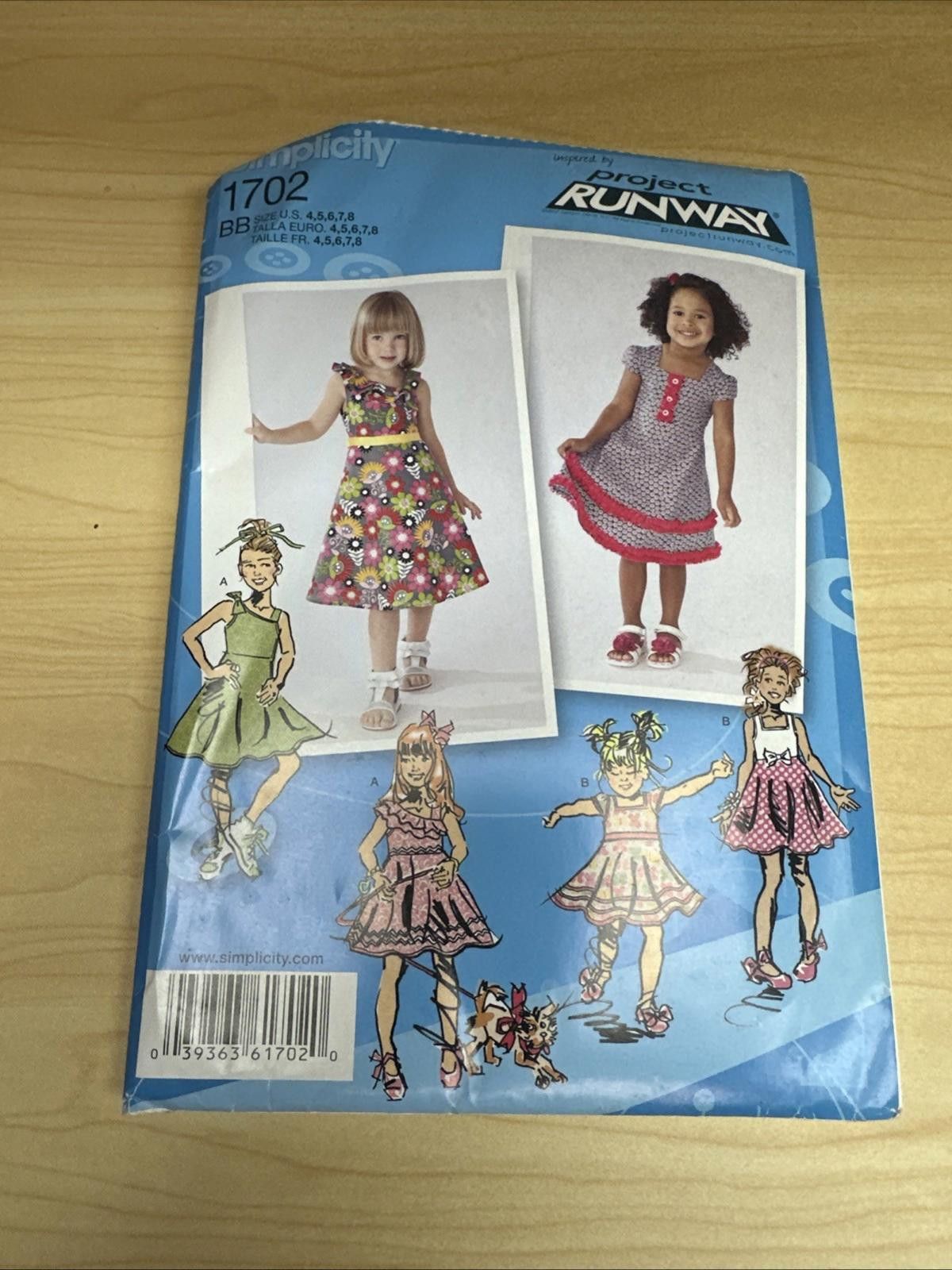 Other Simplicity Sewing Project Runway Girls Dresses Size 4-8 NEW Size ONE SIZE - 1 Thumbnail