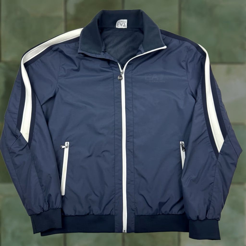 Emporio Armani Emporio Armani Ea7 Windbreaker Jacket Men 2XL Blue Zip Collared Full Zip Lightweight Casual TravelBlocked Size US XXL / EU 58 / 5 - 1 Thumbnail