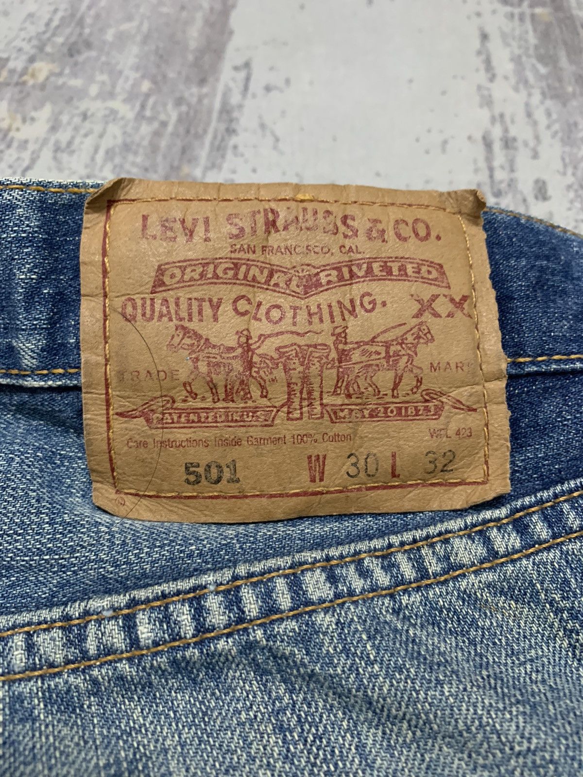 Levi's Vintage Levi's 501 Original Fit Jeans Medium Wash W30x30 Size US 30 / EU 46 - 16 Thumbnail