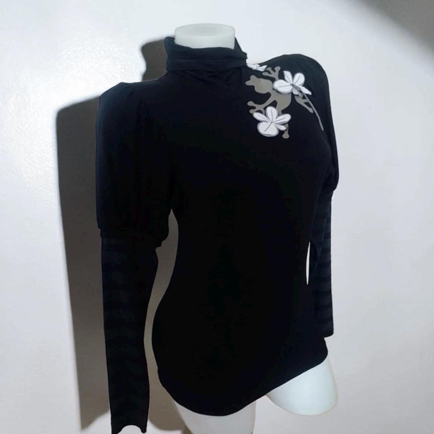 Cop Copine The Cop Copine Striped Top Puffy Sleeves Size ONE SIZE - 6 Thumbnail