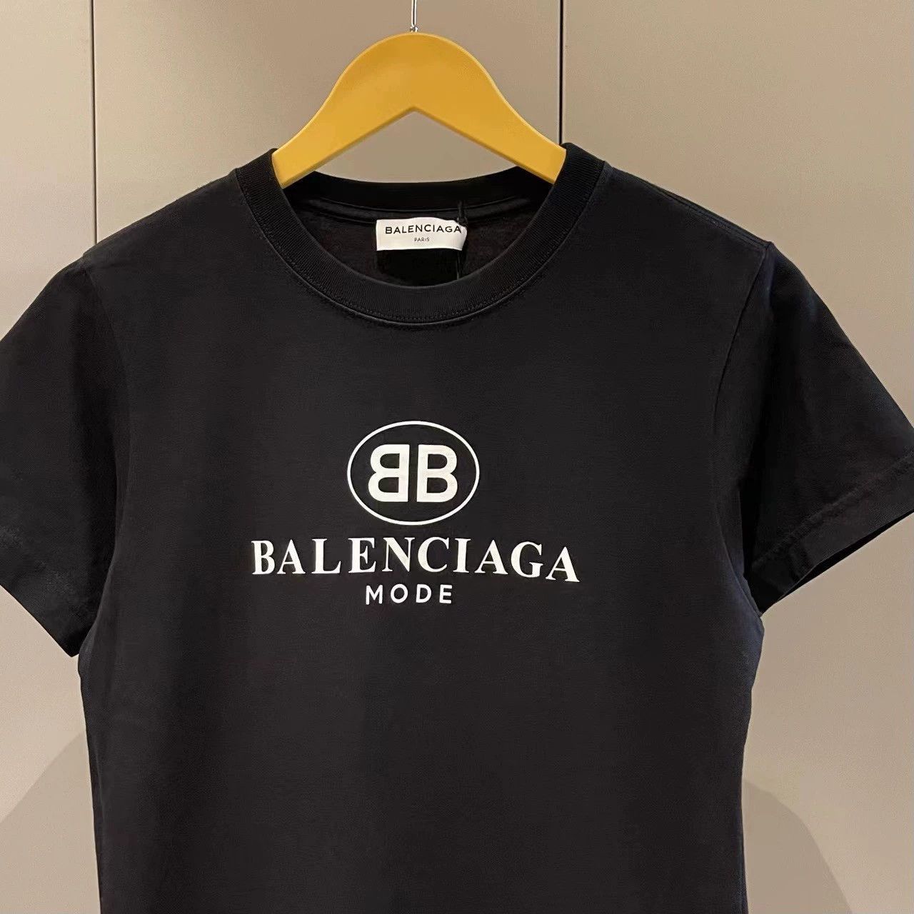 Balenciaga Balenciaga Black Double Blogo Short sleeved T-shirt Size US M / EU 48-50 / 2 - 6 Thumbnail